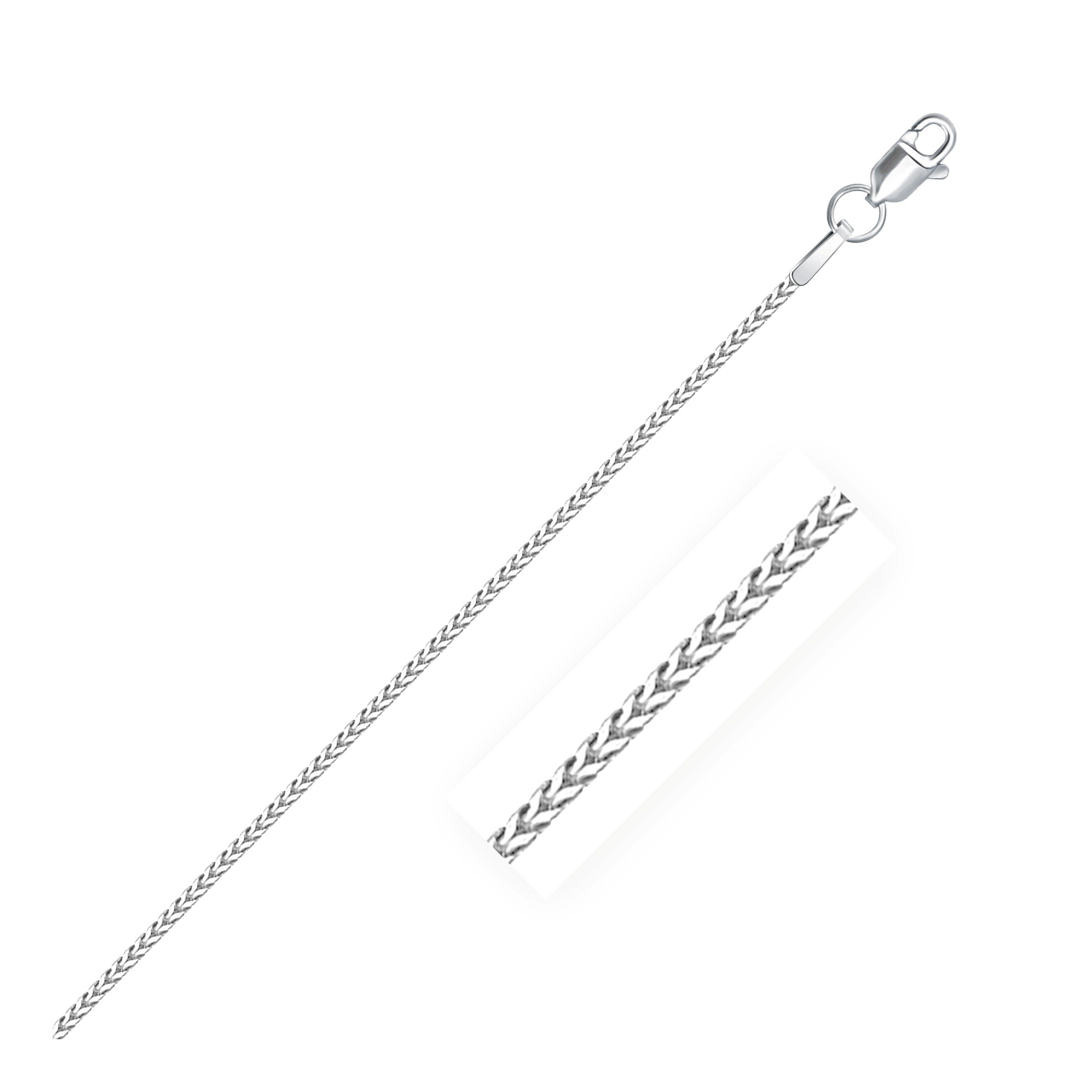 14K White Gold Franco Chain Necklace 0.9mm - Dainty & Elegant Jewelry for Women, Perfect for Everyday Wear, Gifts & Special Occasions
