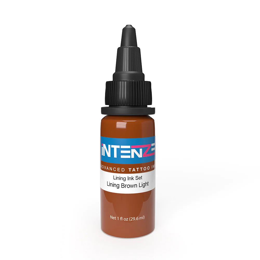 Intenze Color Lining Series - Lining Brown Light Tattoo Ink - Choose Your Size - Perfect for Tattoo Artists & Permanent Makeup Professionals