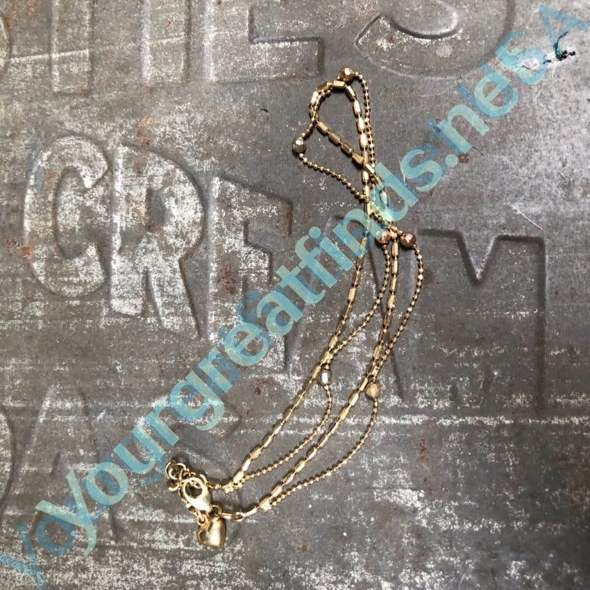 Vintage 14k Yellow Gold Anklet with Puffy Heart Charm - Elegant Ankle Bracelet for Women, Perfect for Beach, Summer & Special Occasions