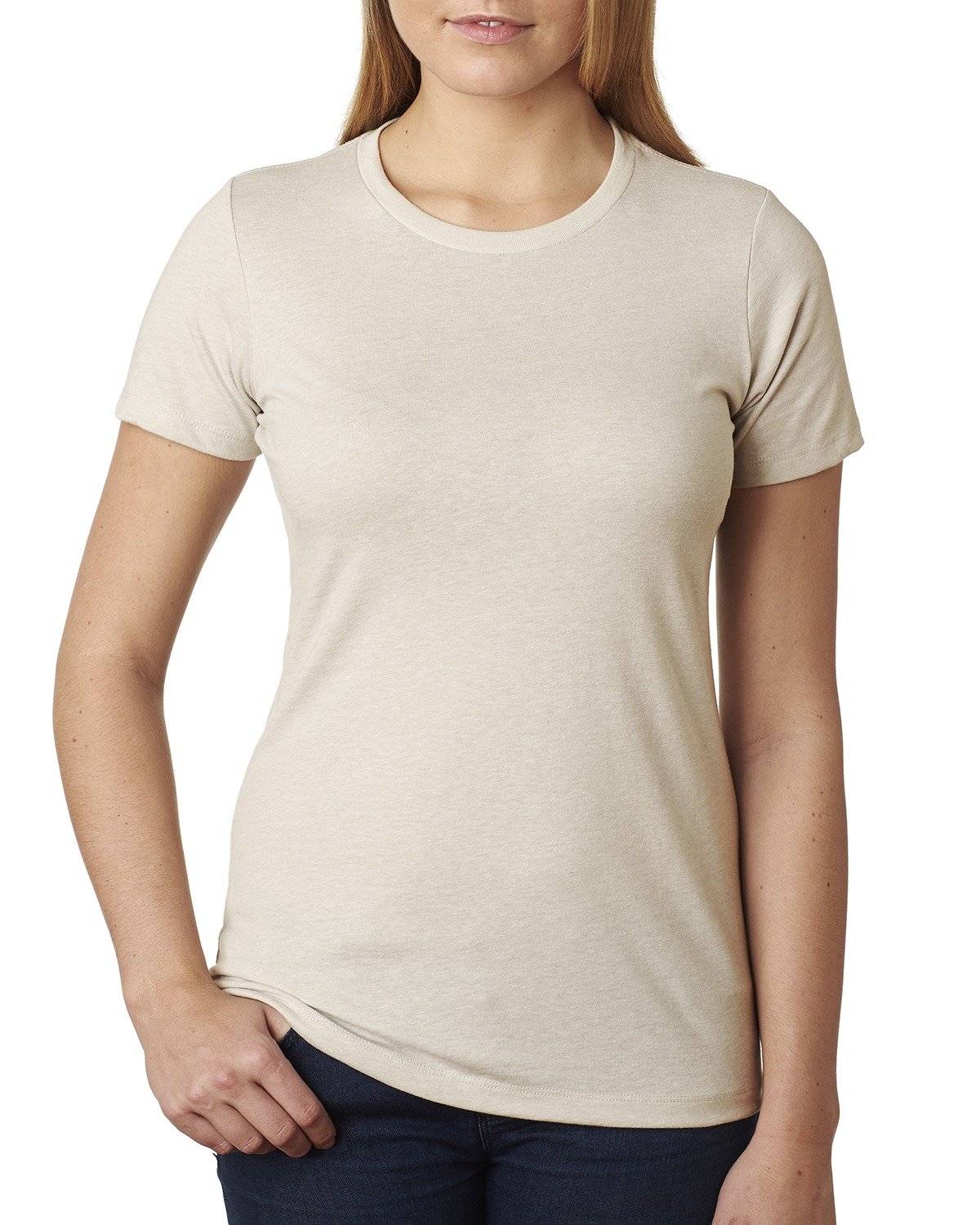 Next Level Apparel Women's Soft Cotton Crewneck T-Shirt - Comfortable Casual Tee for Everyday Wear, Lounge & Workout