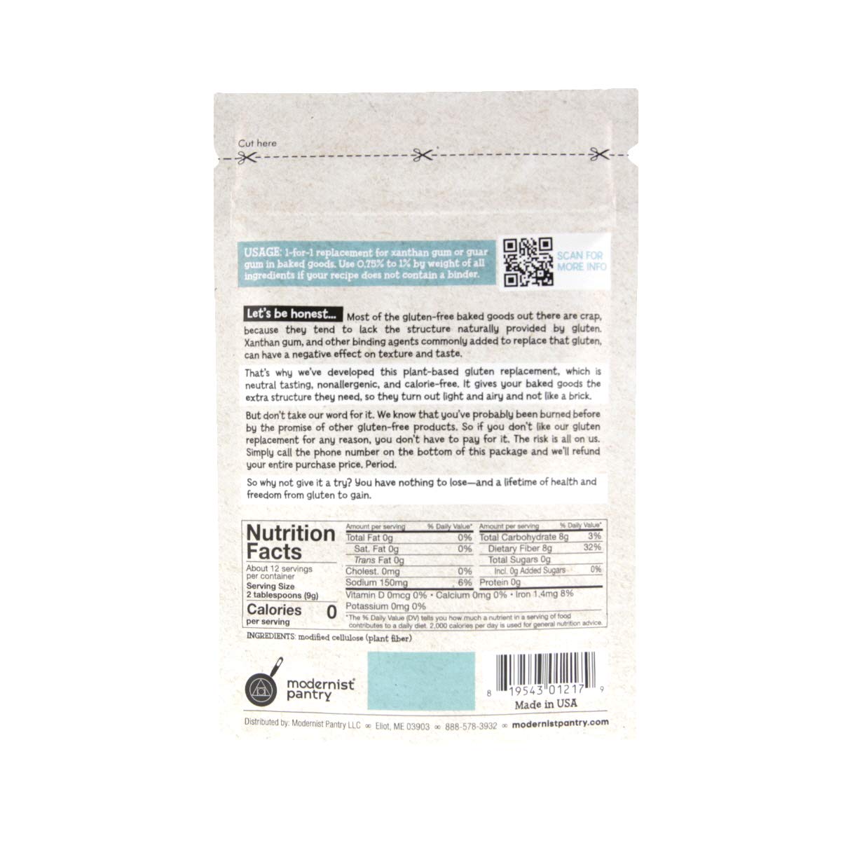 **Free Perfect Gluten Replacement Vegan Non-GMO Gluten-Free OU Kosher Certified - 4 oz | Ideal for Baking, Cooking & Enhancing Gluten-Free Flours**