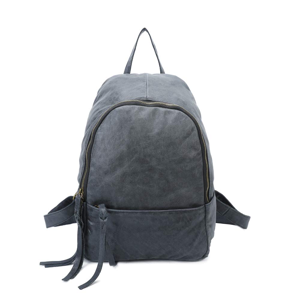 Genuine Leather Women's Fashion Backpack - Elegant & Durable Daypack for Work, Travel & School (Black) - Perfect for Commuting, Office & Everyday Use