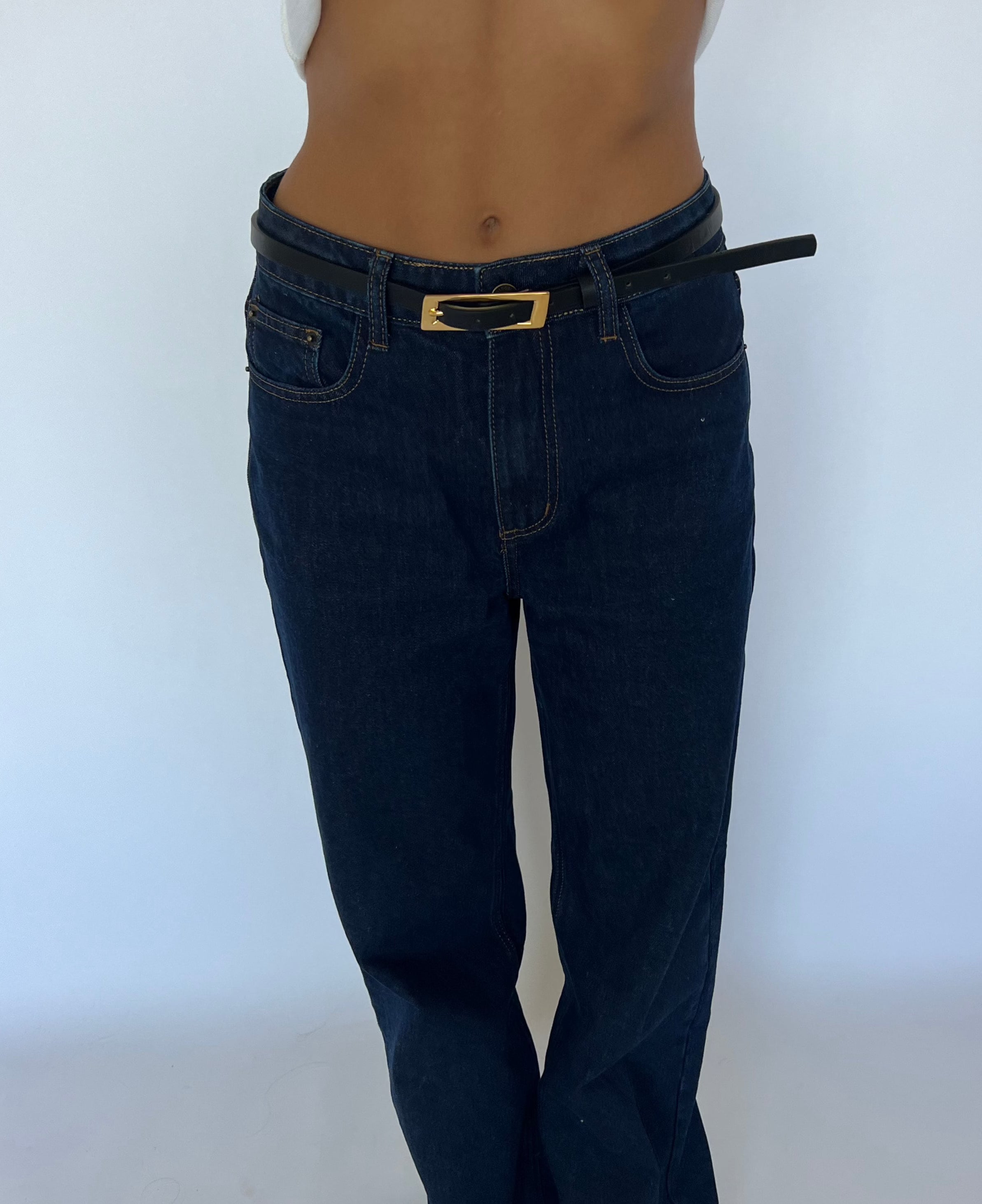 Premium Black & Gold Capsule Belt - Stylish & Adjustable Waist Belt for Women & Men | Perfect for Casual, Office & Evening Wear