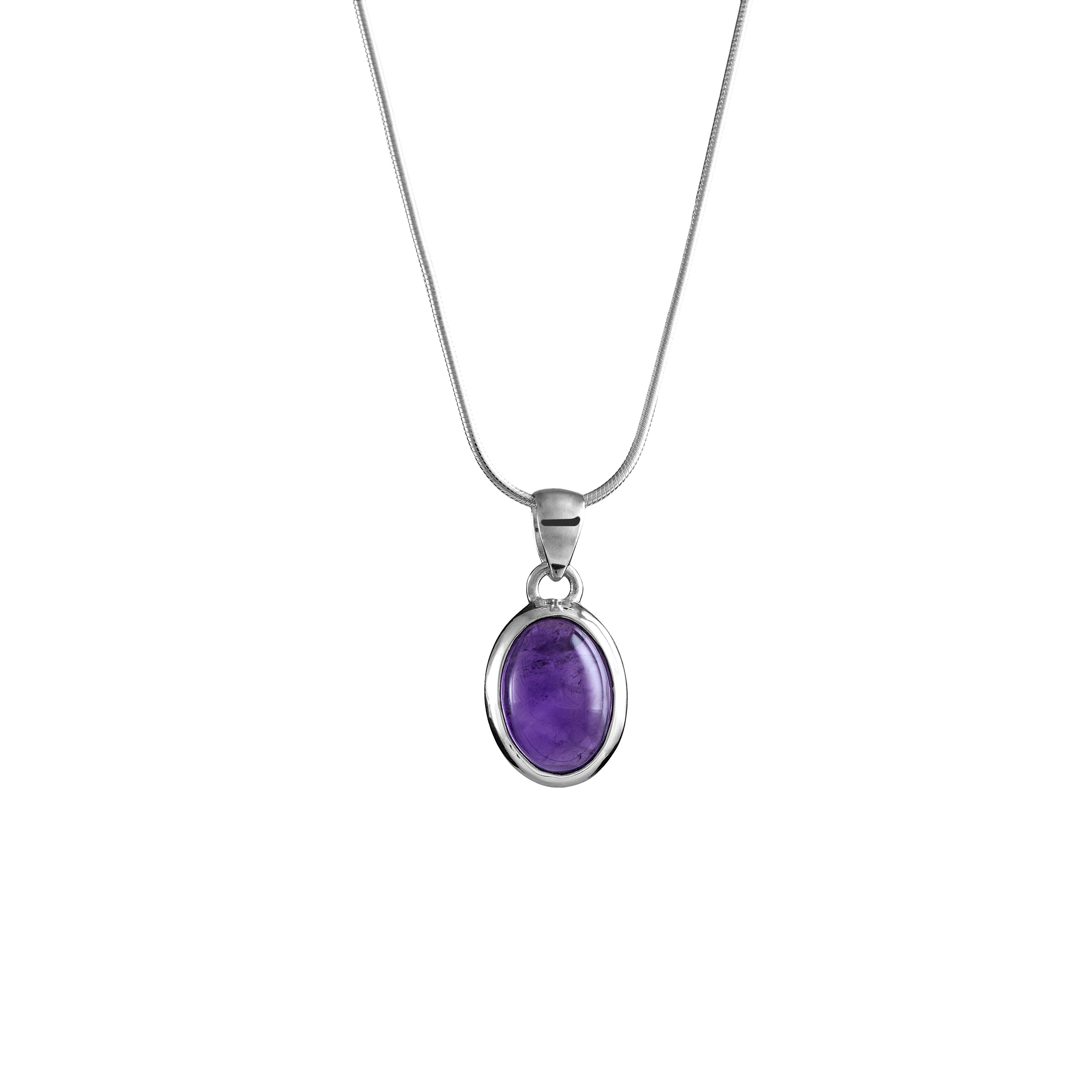 Natural Amethyst Pendant Necklace for Women - Small Purple Crystal Jewelry Gift for Birthday, Valentine's Day & Spiritual Healing