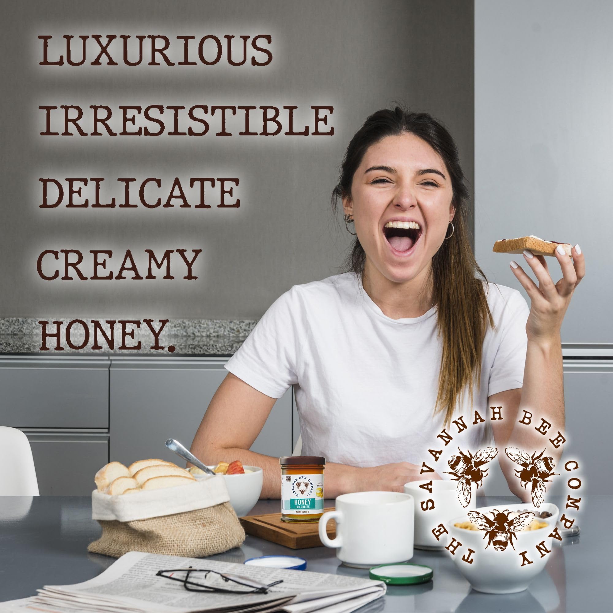 Savannah Bee Company Pure Raw Honey - 100% Natural, Unfiltered & Unprocessed | Perfect for Tea, Baking & Healthy Snacks