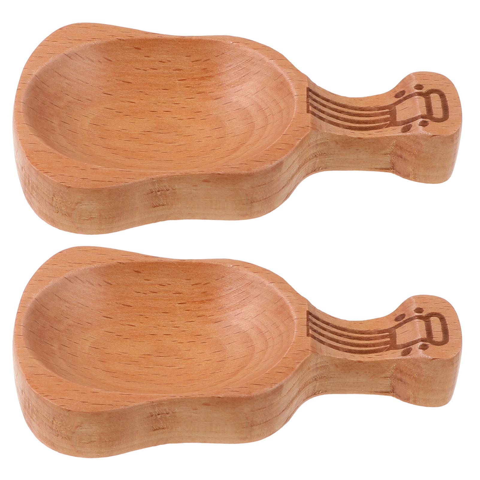 YARNOW 2-Piece Mini Wooden Bowls Set - Japanese Style Small Serving Dishes for Salsa, Dressing, Dip, Sauce, Nuts, Appetizers & Snacks - Perfect for Party Platters, Charcuterie Boards & Home Decor (Violin Design)