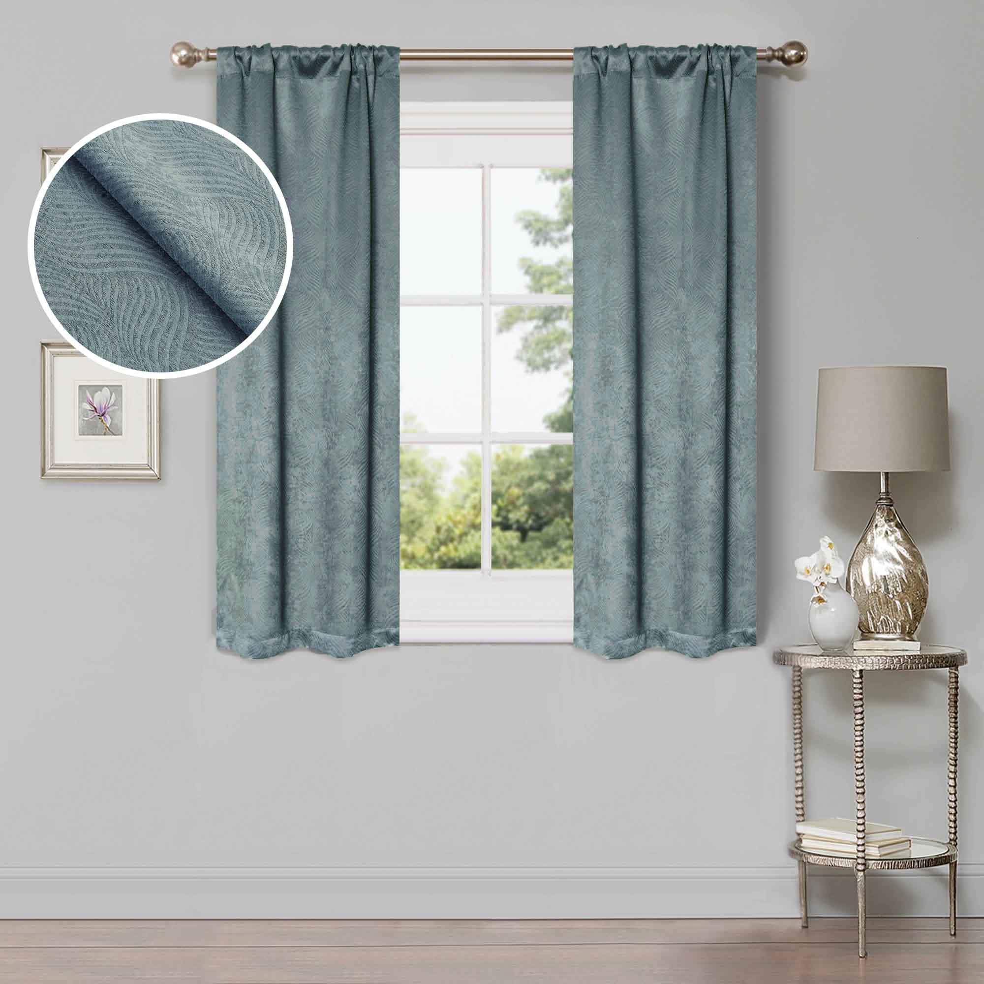 Waverly Thermal Blackout Grommet Curtain Panel Set - 26 Inch Width - Energy Efficient Room Darkening Window Drapes for Bedroom & Living Room