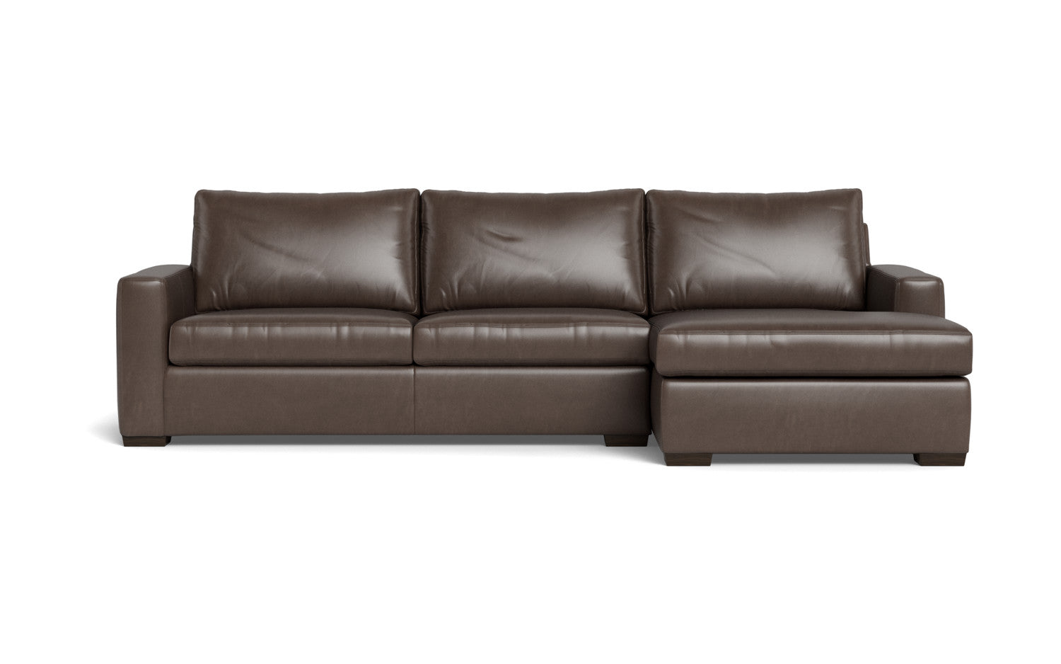 Premium Leather Right Chaise Sectional Sofa - Modern Living Room Furniture for Comfortable Lounging & Relaxation