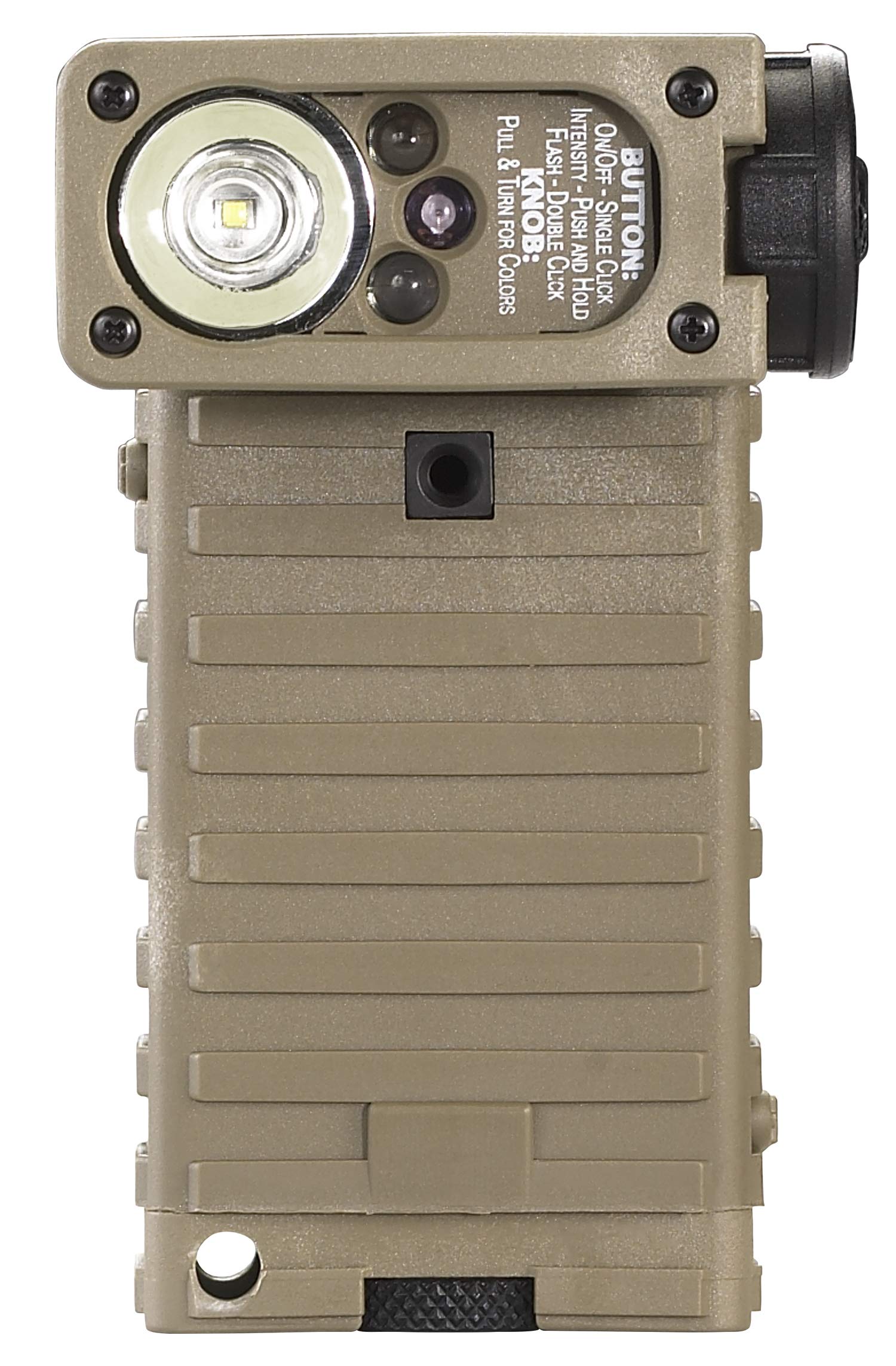 Streamlight 14007 Sidewinder 55-Lumens HP Tactical Flashlight with Alkaline Batteries - White/Red/Blue/IR LED Options (Coyote/Green) - Perfect for Camping, Hiking, Emergency & Military Use