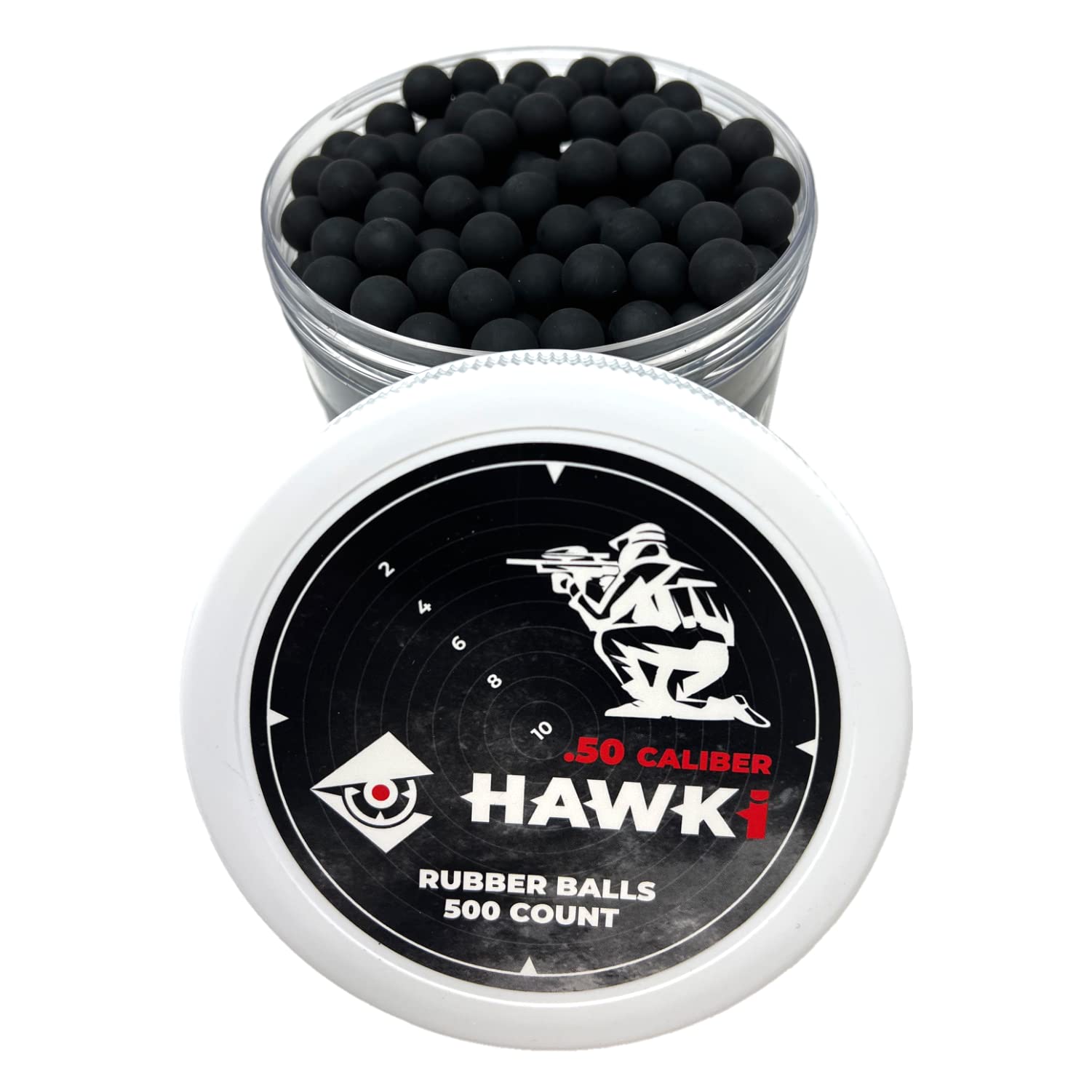 Hawki .50 & .43 Caliber Reusable Soft Rubber Training Balls - Less Lethal Ammo for Paintball Guns | Perfect for Target Practice, Force-on-Force Drills & Tactical Training Exercises