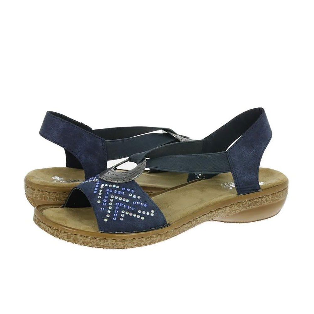 Rieker Women's Chevron Casual Sandals - Comfortable Summer Walking Shoes for Beach, Travel & Everyday Wear