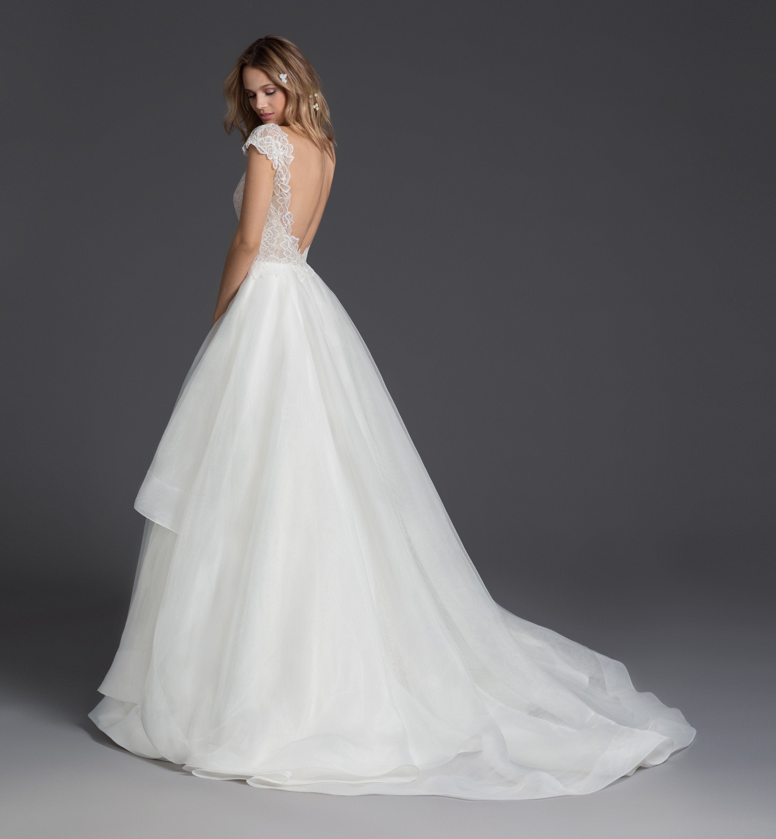 Hayley Paige Willow Blush Wedding Dress - Size 12 | Elegant Bridal Gown for Church Ceremony & Reception