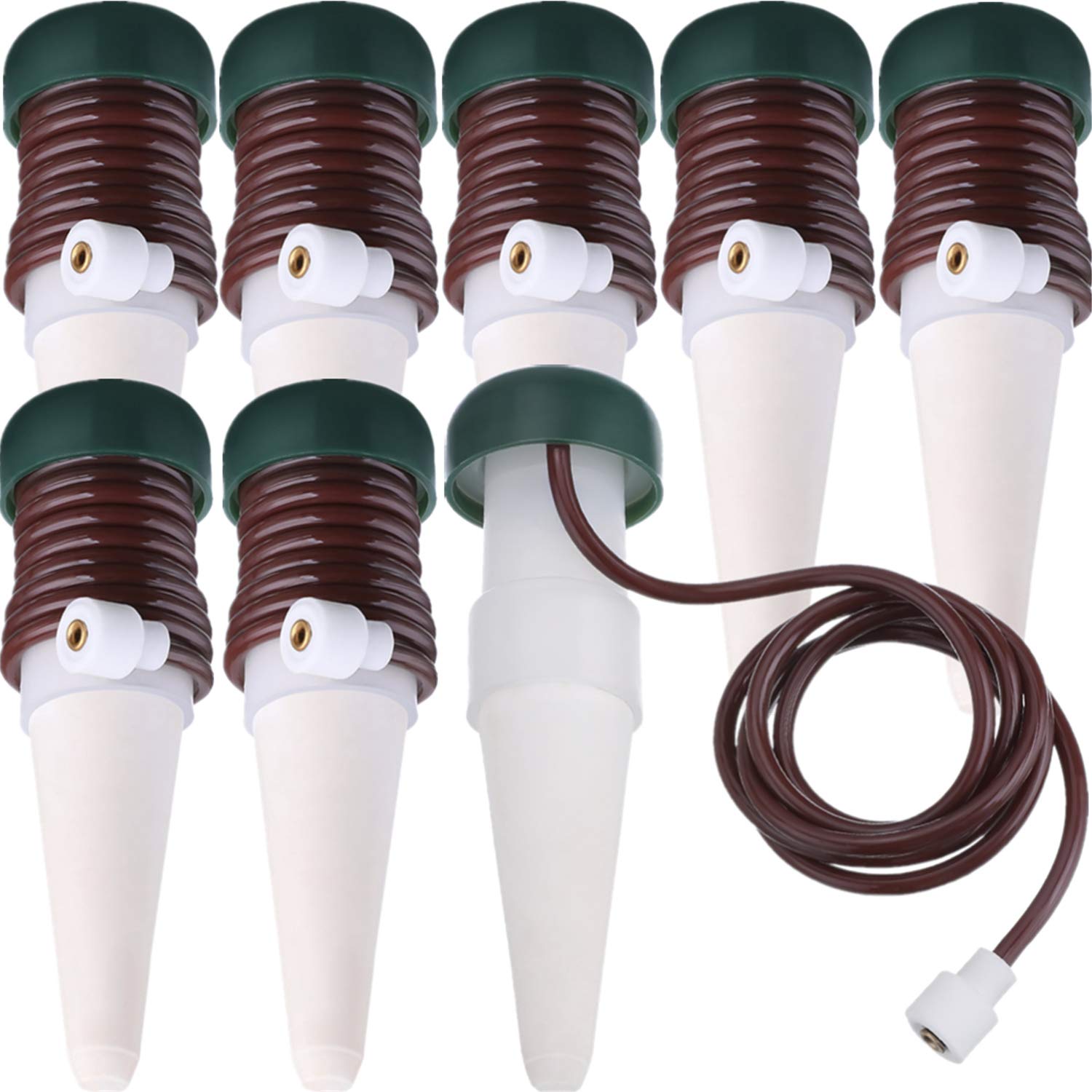 HESTYA Automatic Plant Watering Stakes - 8 Pack Self Watering Spikes for Indoor & Outdoor Plants | Drip Irrigation System for Potted Plants, Garden, Vacation Care & More