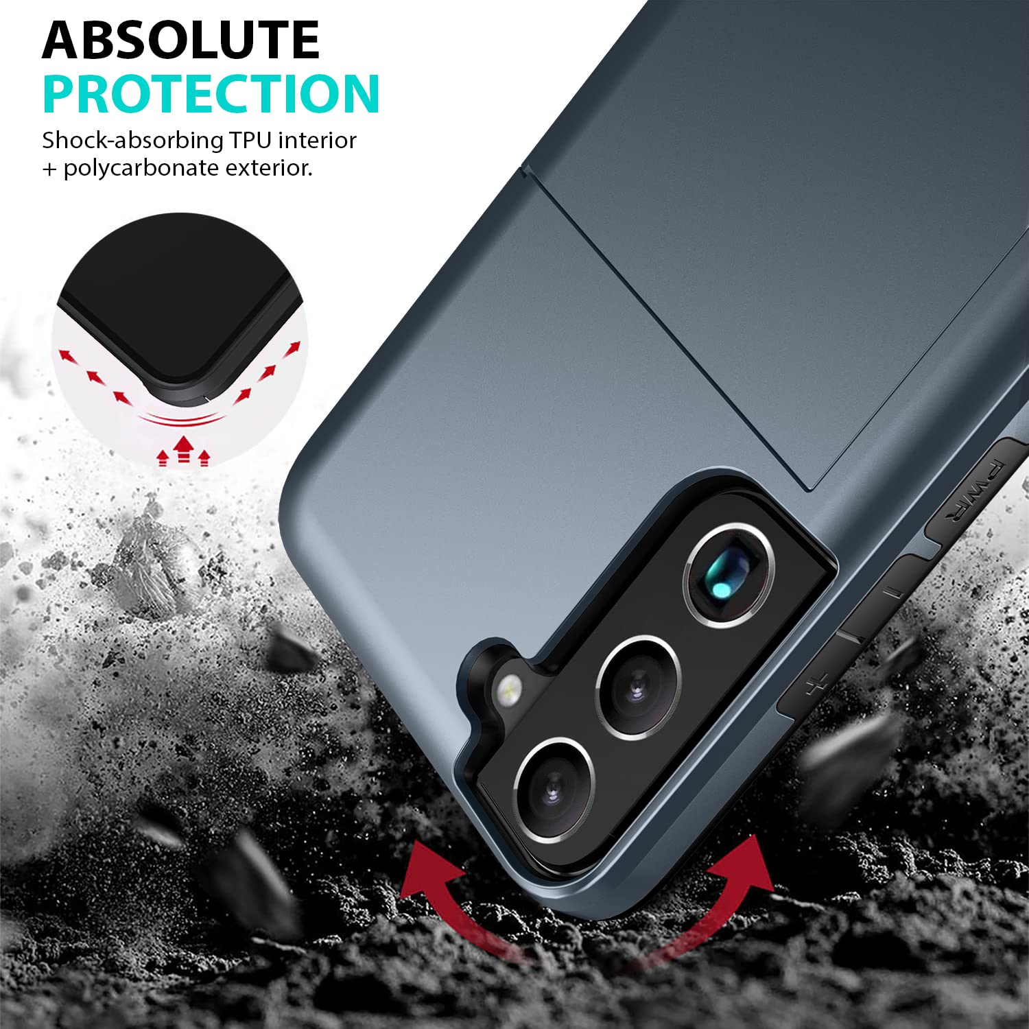 ZUSLAB Samsung Galaxy S22+ Wallet Case (6.6
