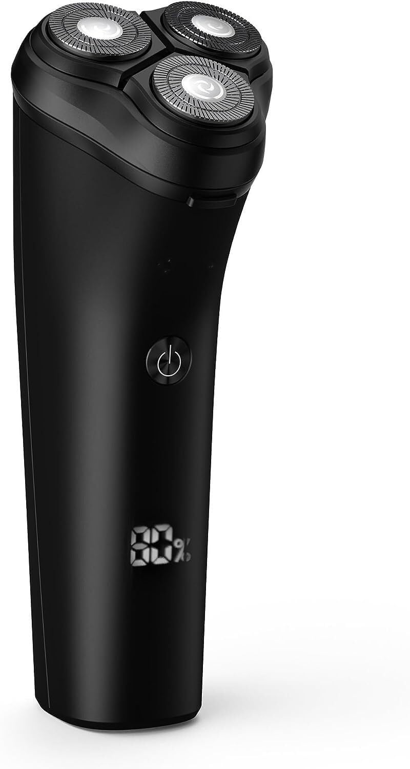 Best Rechargeable IPX7 Waterproof Electric Shaver for Men - Rotary Shaving Razor with LED Smart Screen | Perfect for Travel, Gym & Daily Grooming