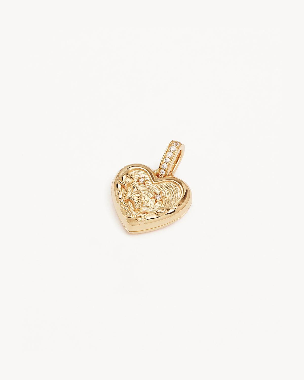 18K Gold Vermeil Blooming Together Small Heart Locket Pendant Necklace - Perfect Gift for Valentine's Day, Anniversary & Mother's Day Jewelry