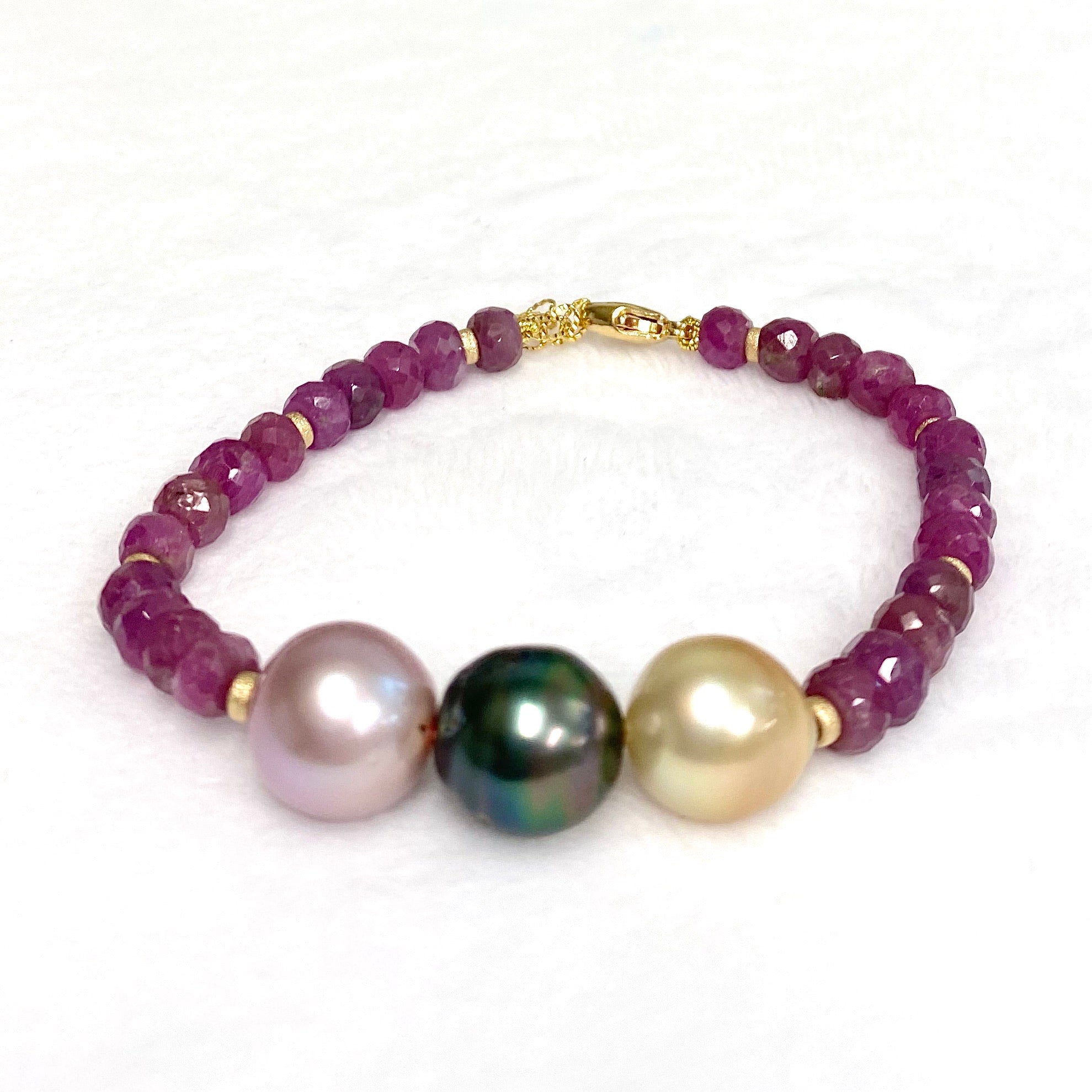MAYRA Mystic Pink Sapphire Bracelet (B512) - Elegant Jewelry for Women, Perfect for Parties, Weddings & Everyday Wear