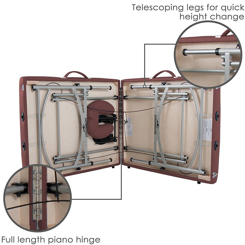 Earthlite Versalite Pro Portable Massage Table with Carrying Case - Lightweight & Adjustable for Professional Therapists, Home Use, Spa & On-Site Massage Sessions