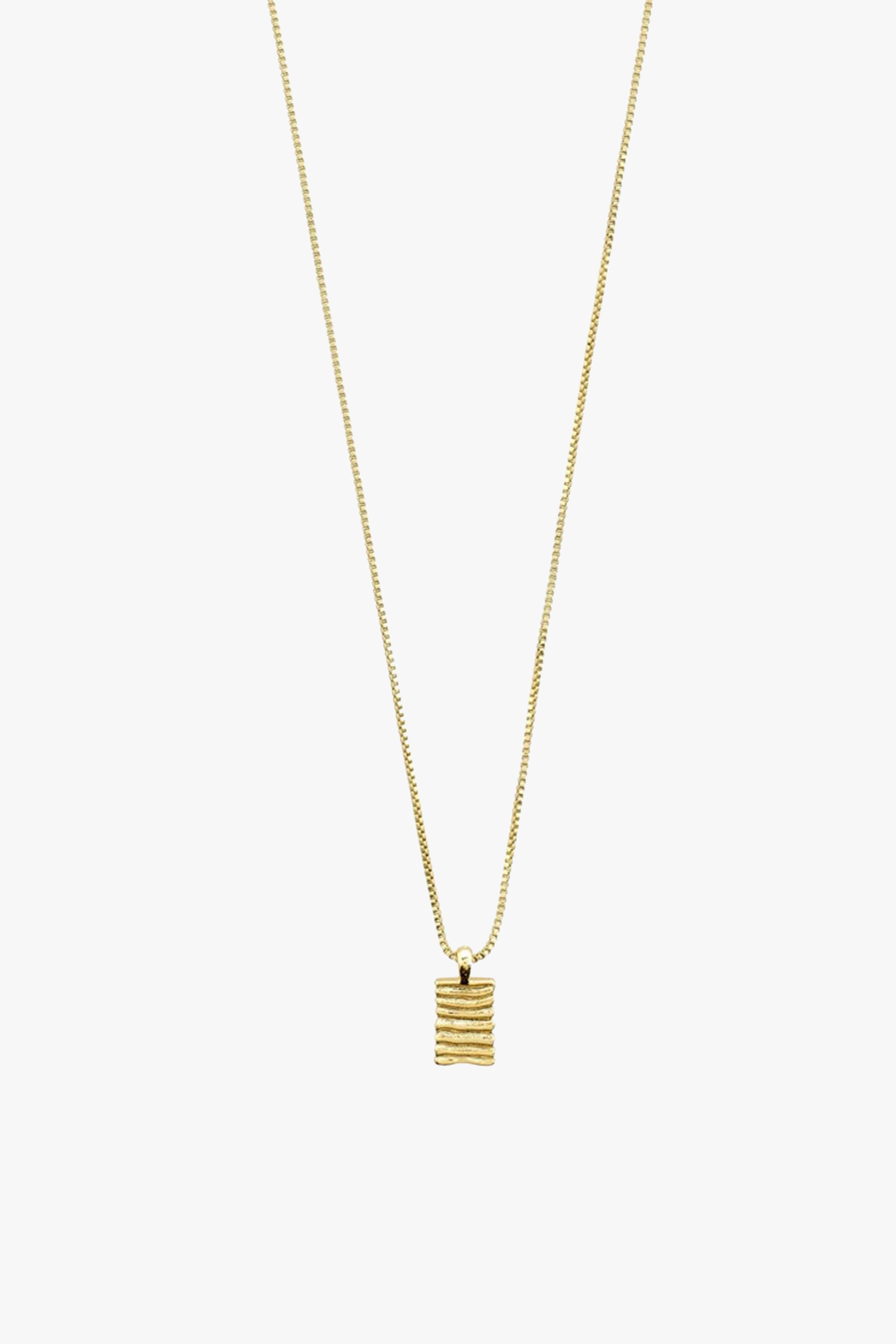 Jemma Gold Plated Textured Pendant EOL Necklace for Women - Elegant Layering Jewelry Gift for Birthday, Anniversary & Special Occasions