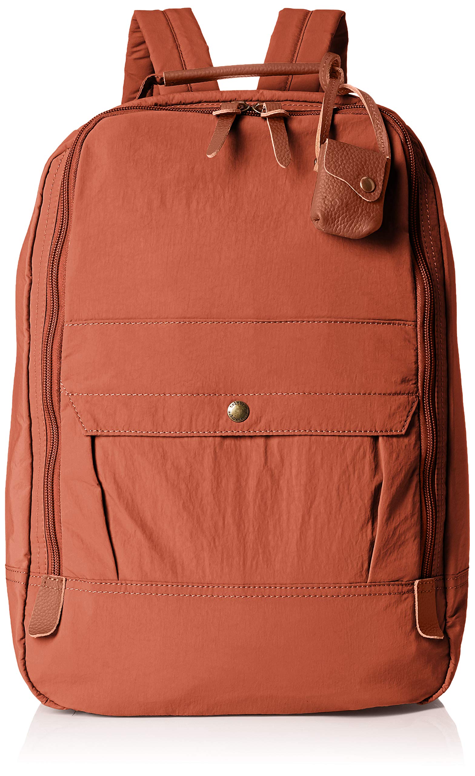 Tora LRD Women's Backpack - Stylish Washed Nylon & Genuine Cow Leather Laptop Bag for Work, Travel & College | Durable Everyday Backpack for Professionals & Students