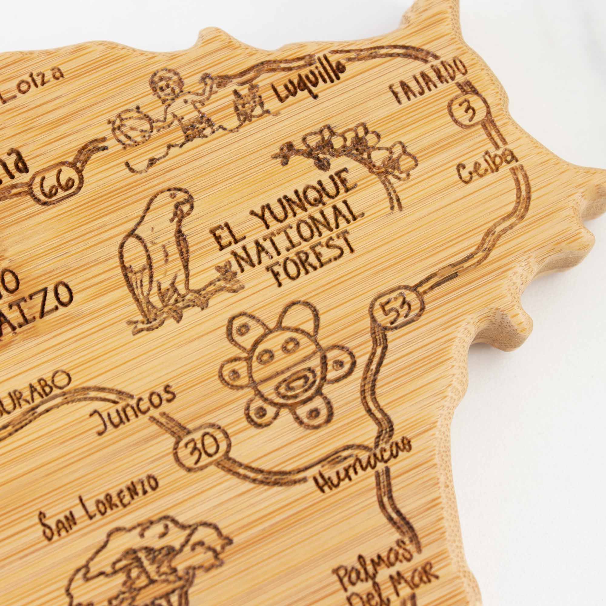 Premium 18x7 Inch Puerto Rico Themed Wooden Cutting Board - Perfect for Kitchen Prep, Charcuterie Boards & Home Decor