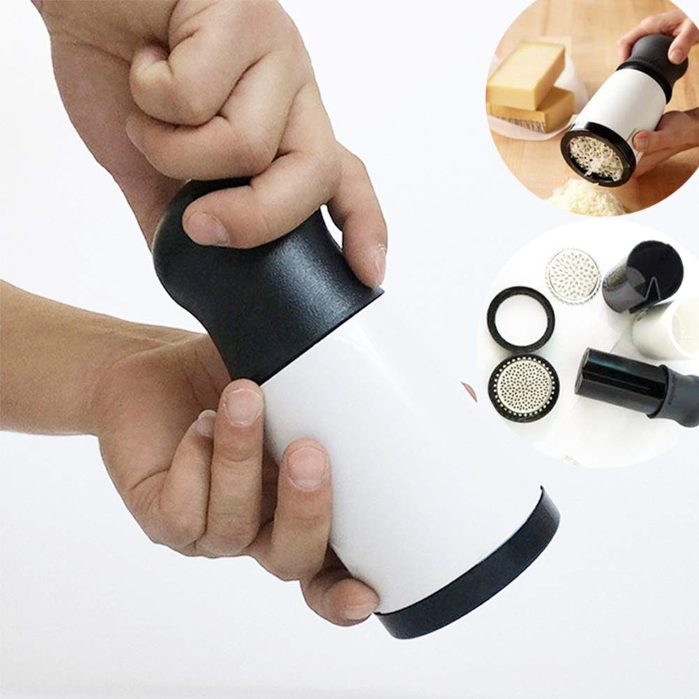 Premium Stainless Steel Cheese Grater - Heavy Duty Handheld Cheese Mill & Cutter for Parmesan, Mozzarella - Perfect for Cooking, Baking, Salad Prep & Dinner Table Use