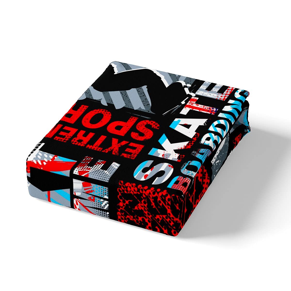 Boys BMX Duvet Cover Set - Extreme Sports Themed Bedding for Kids & Teens - Twin Size with 1 Pillowcase - Teal & Red - Perfect for BMX Racing Fans, Gaming Rooms & Adventure-Themed Bedrooms