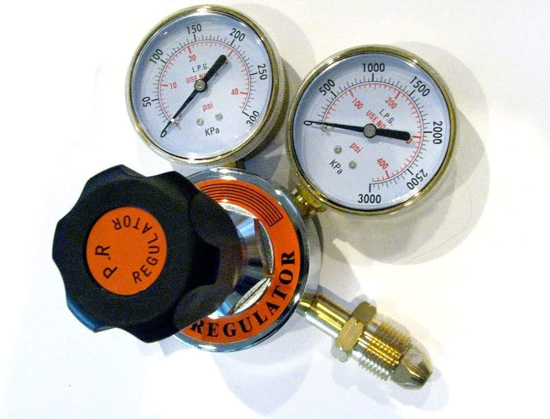 Professional Oxygen/Propane Torch Regulator and Hose Kit with 3-Inch Gauges for Lampwork & Glass Blowing - Perfect for Jewelry Making, Art Glass Crafting, and DIY Projects