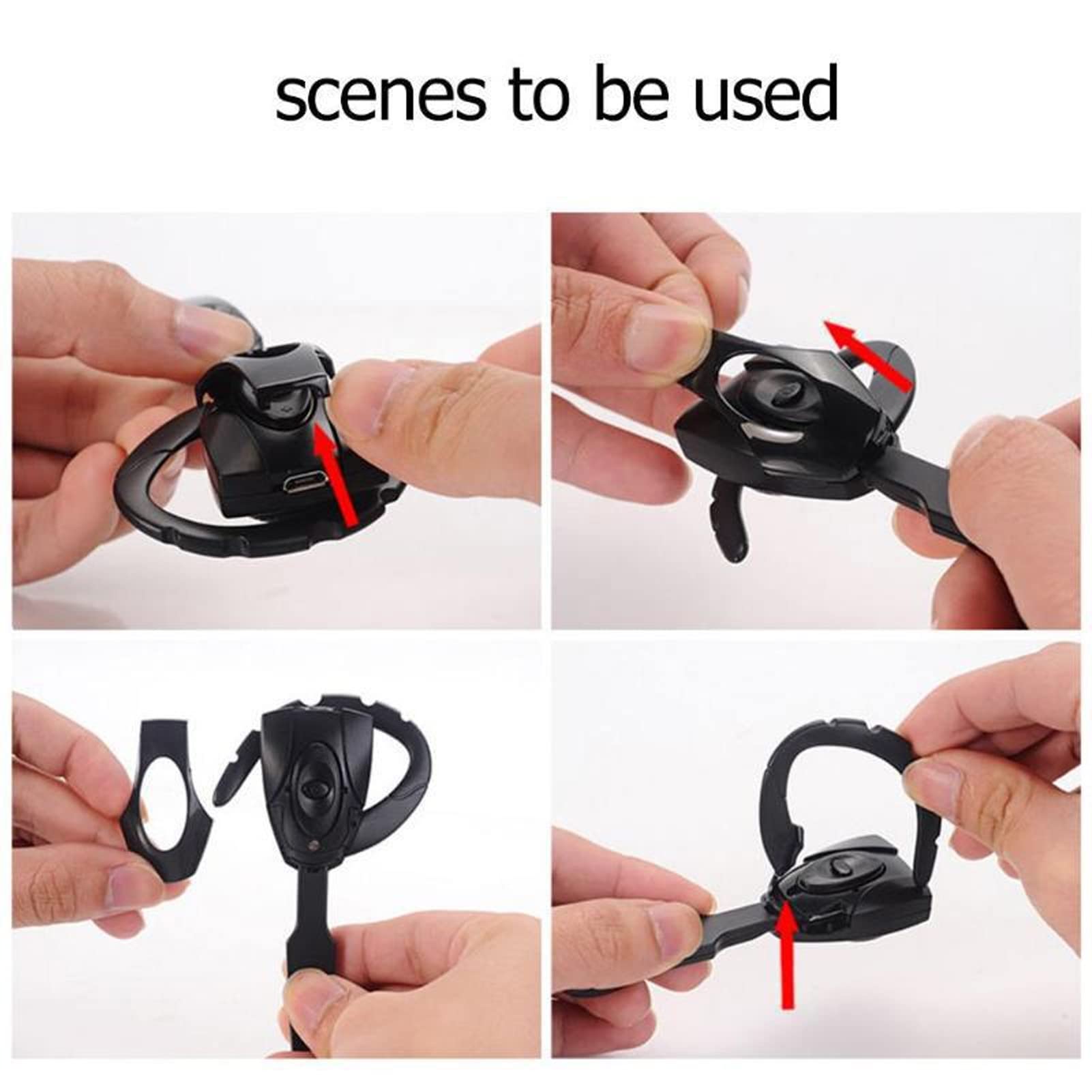 Wireless Bluetooth Headset V5.0 with Noise Cancelling Microphone - Single Ear Lightweight Headphones for Business, Office, Driving & Sports | Hands-Free Calling, Rechargeable Earpiece for Professionals & Active Lifestyles