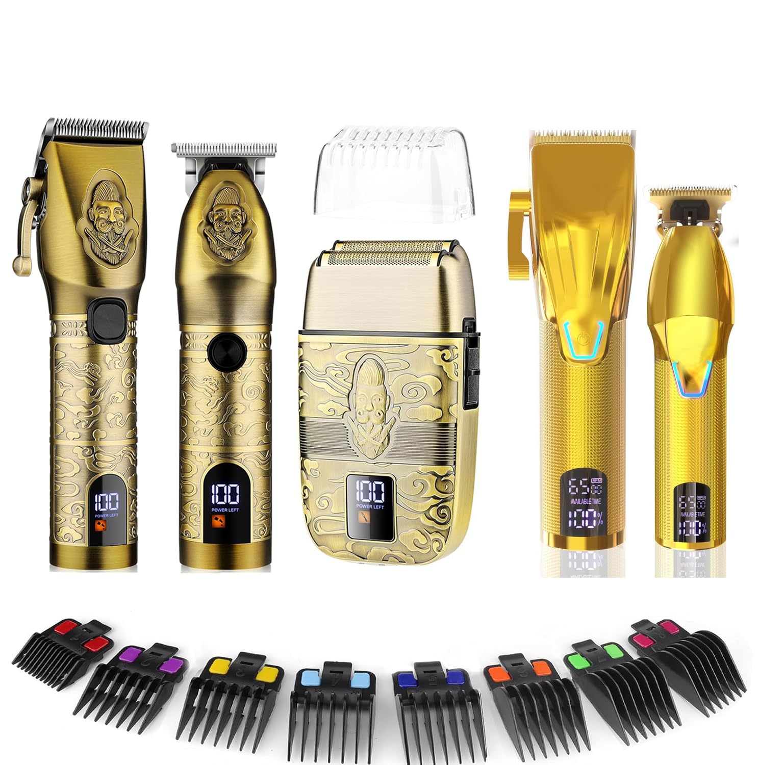 Professional 5-in-1 Cordless Hair Clipper Kit for Men - Electric Shaver, Beard Trimmer & Haircut Set with Barber Clippers | Perfect for Home Grooming, Travel & Professional Styling