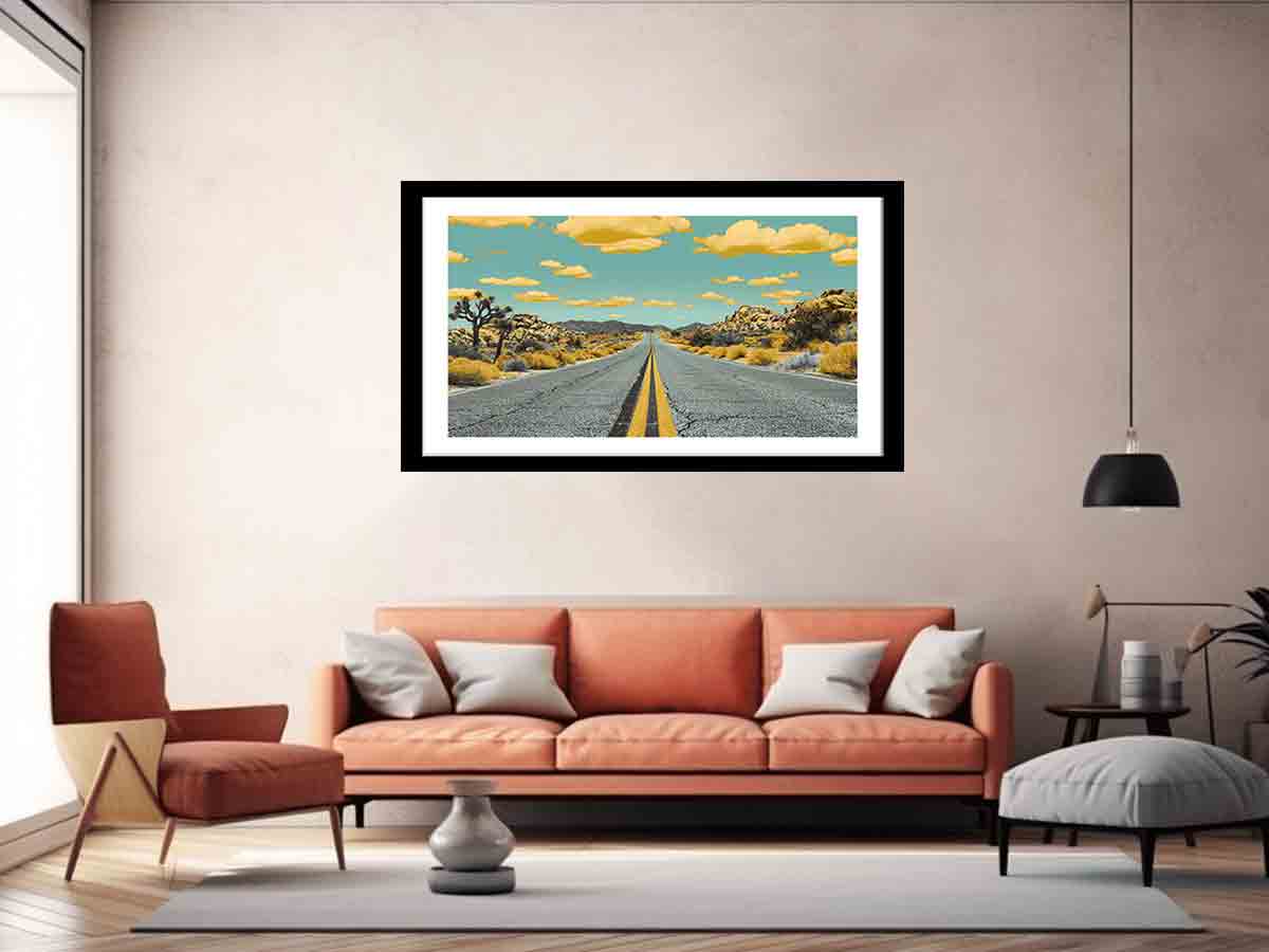 Dream Road Framed Print - Premium Wall Art Decor for Living Room, Bedroom & Office - Perfect Gift for Home & Interior Design