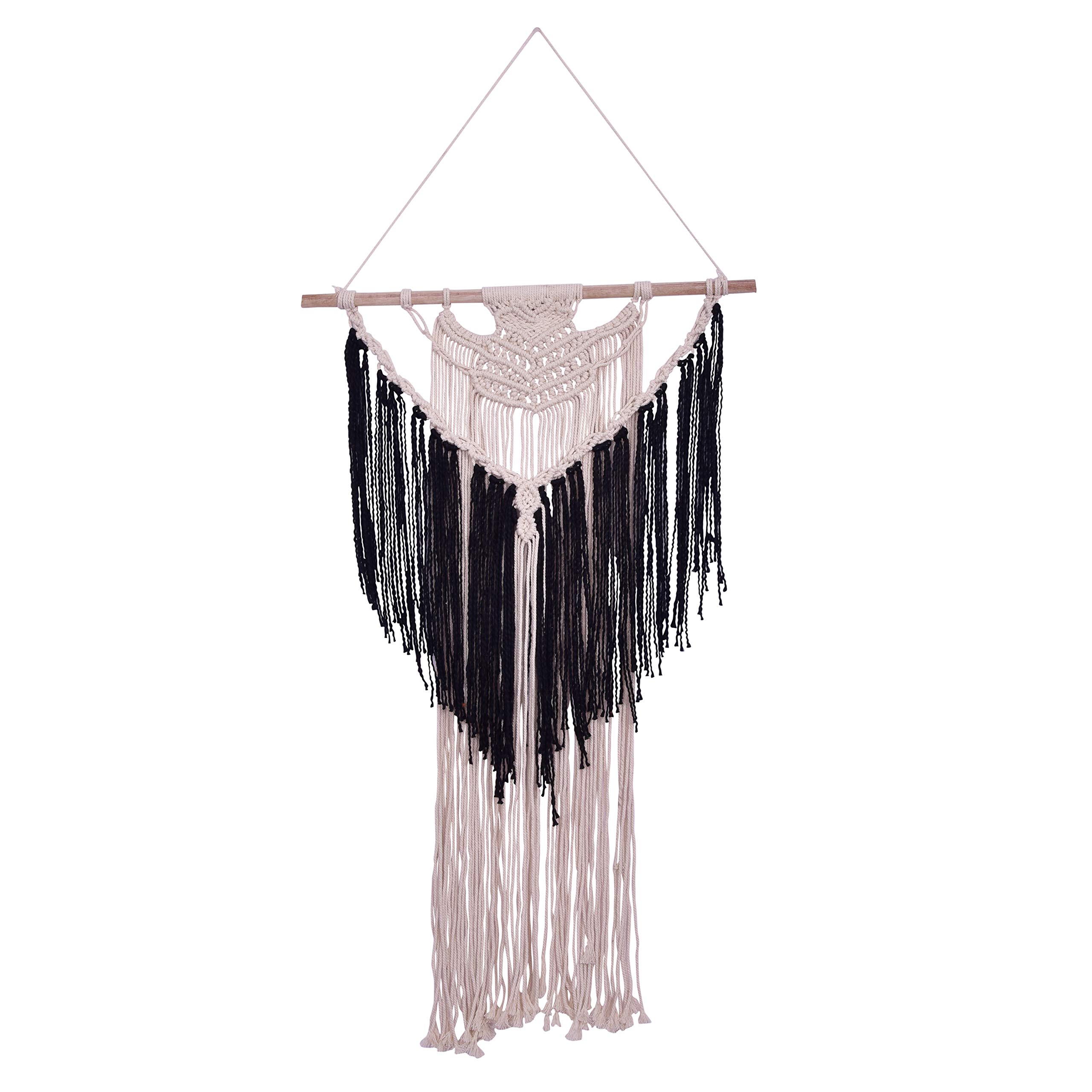 Handmade Macrame Wall Hanging - Boho Chic Woven Wall Decor with Geometric Patterns for Home, Bedroom, Apartment & Dorm Room - Perfect for Living Room Decor, Nursery Accent & Bohemian Style Interior Design