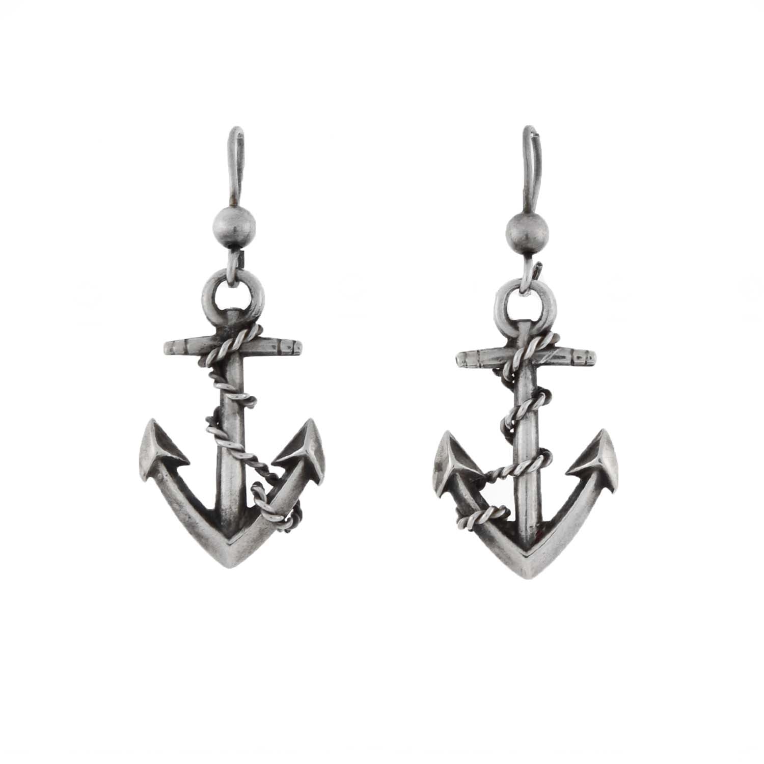 Victorian Style Sterling Silver Anchor Link Dangling Earrings for Women - Elegant Nautical Jewelry for Parties, Weddings & Everyday Wear
