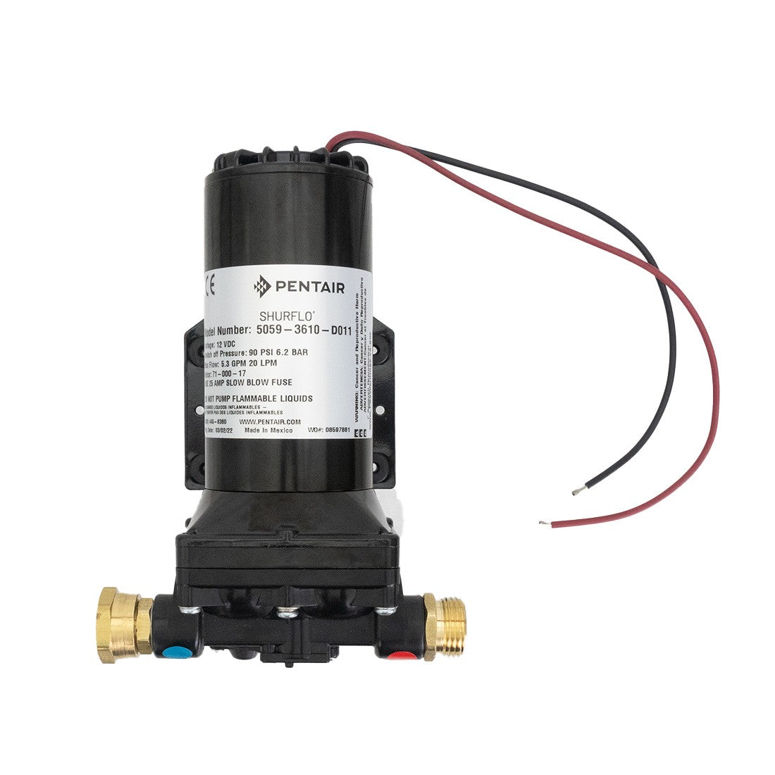 XERO 12V High Pressure Water Booster Pump for RV, Boat & Home Use - Portable Water Pressure Booster for Shower, Sink & Outdoor Applications
