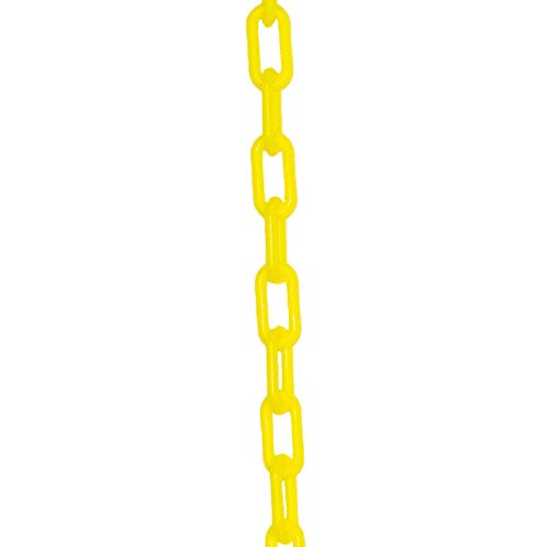 Mr. Chain 30102-200 1.5 Inch Standard Heavy Duty Yellow Safety Chain - 200 Feet Length for Towing, Construction, and Industrial Use