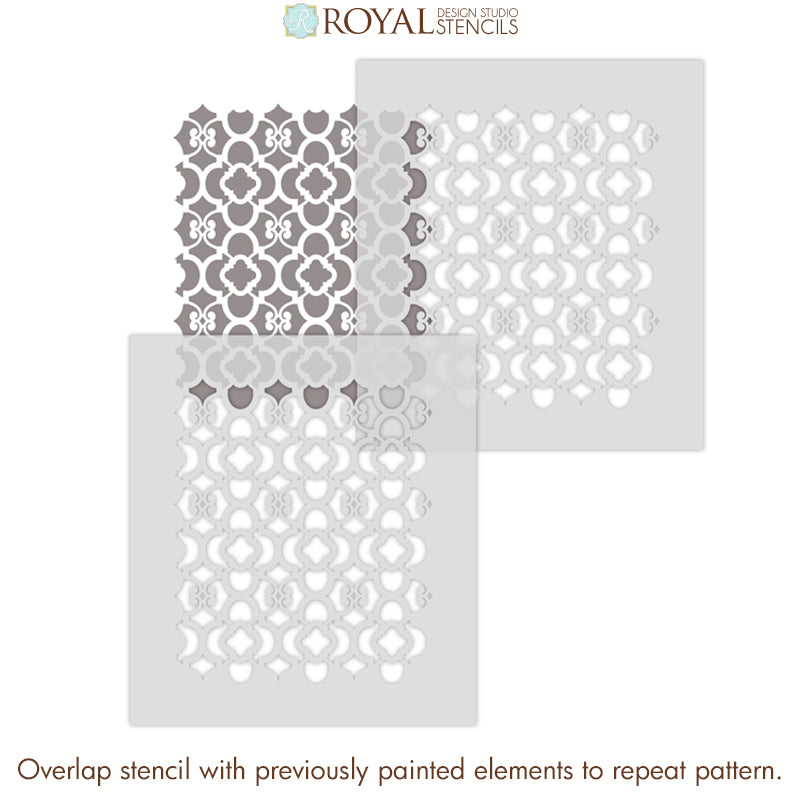 Chez Ali Moroccan Craft Stencil - Authentic Handmade Moroccan Design Template for DIY, Home Decor & Art Projects | Perfect for Wall Painting, Furniture Upcycling & Creative Crafts