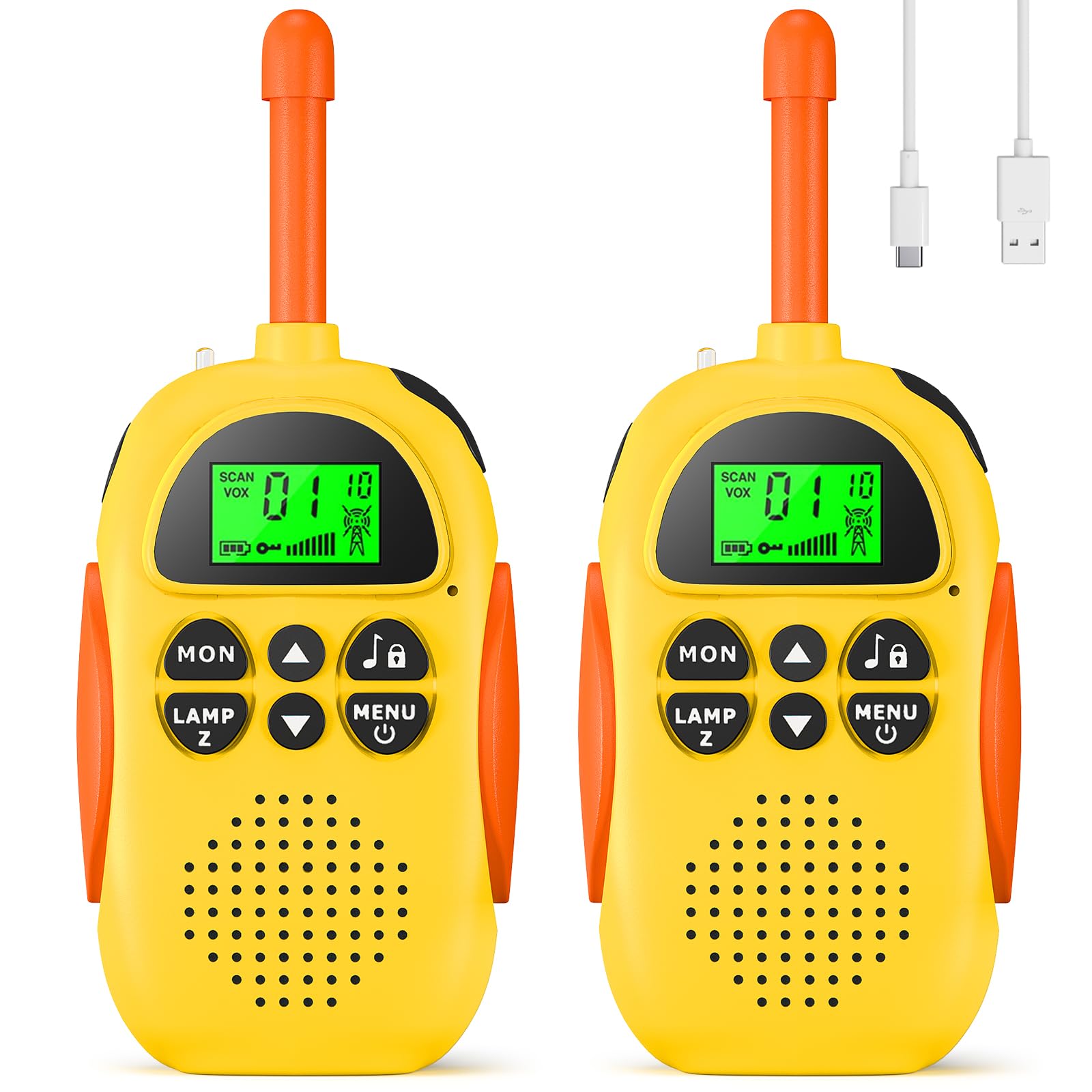 Best Rechargeable Walkie Talkies for Kids - 2 Pack Toy Gift for Boys & Girls Ages 3-12 | 22-Channel 2-Way Radios for Outdoor Adventures, Camping, Hiking & Birthday Presents | Perfect for Family Trips, Backyard Play & Emergency Communication