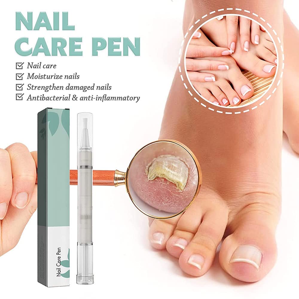 Nail Growth Serum & Repair Pen - Cuticle Oil Treatment for Toenail & Fingernail Fungus - Damaged Nail Care Set (5pcs) - Perfect for At-Home Manicures & Pedicures