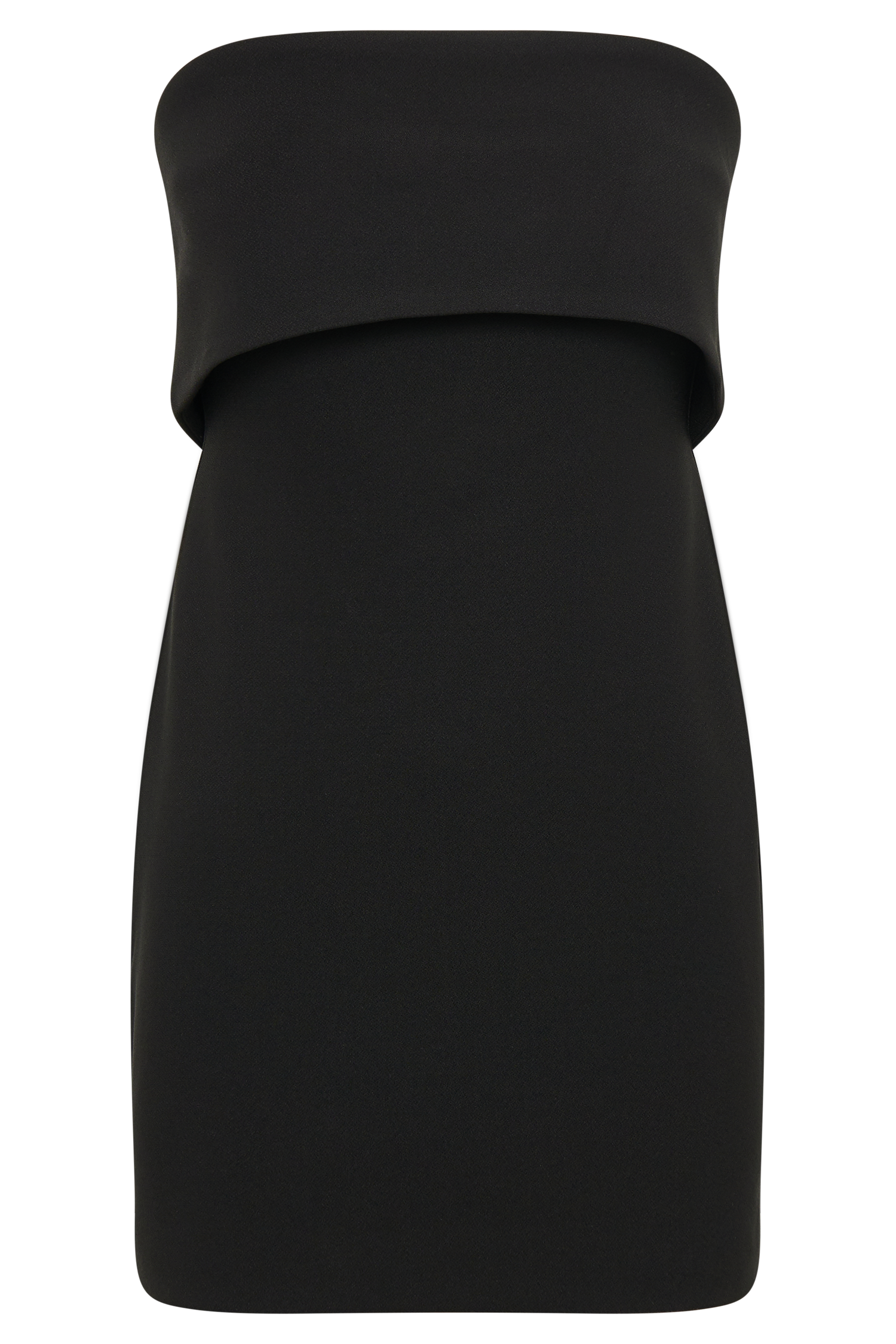 Mariska Strapless Crepe Mini Dress in Black - Perfect for Cocktail Parties & Evening Events