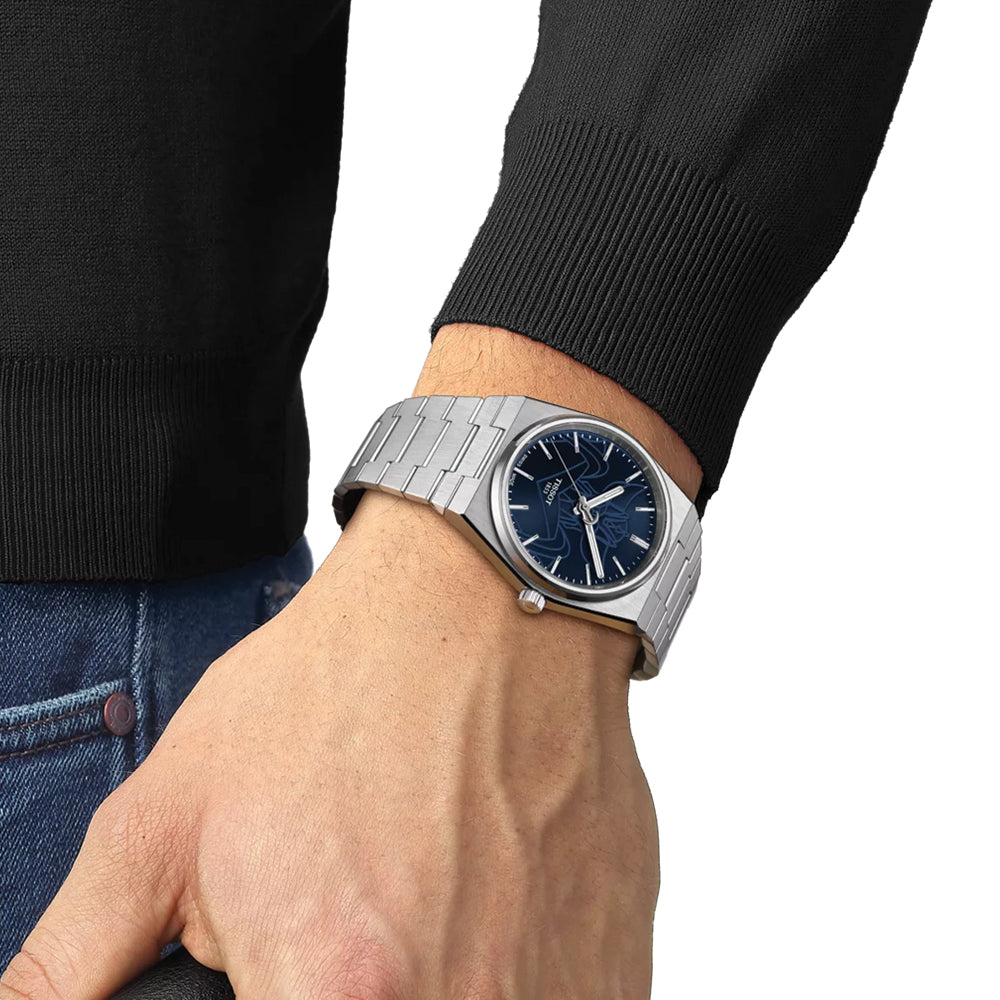 PRX Powermatic 80 Automatic Watch - 40mm Blue Dial Stainless Steel Bracelet - UFO Robot Grendizer Limited Edition - Perfect for Men's Dress, Business & Casual Wear