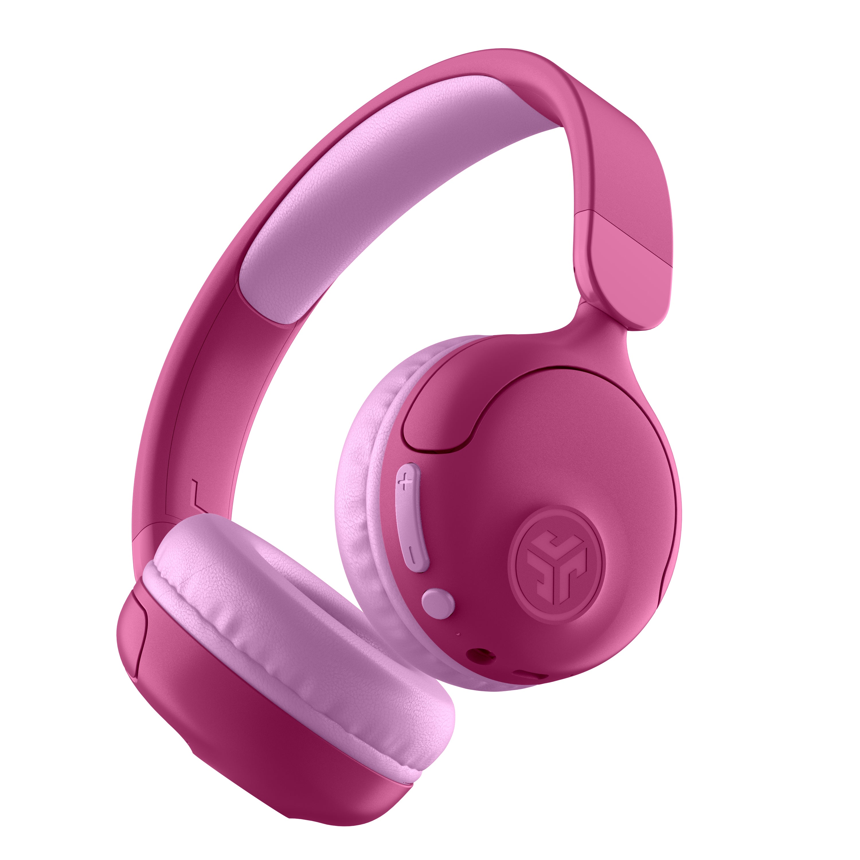 JBuddies Pop Wireless Kids Headphones - Bluetooth Headset for Children with Volume Limiting, Lightweight & Comfortable for School, Travel, and Home Use - Pink