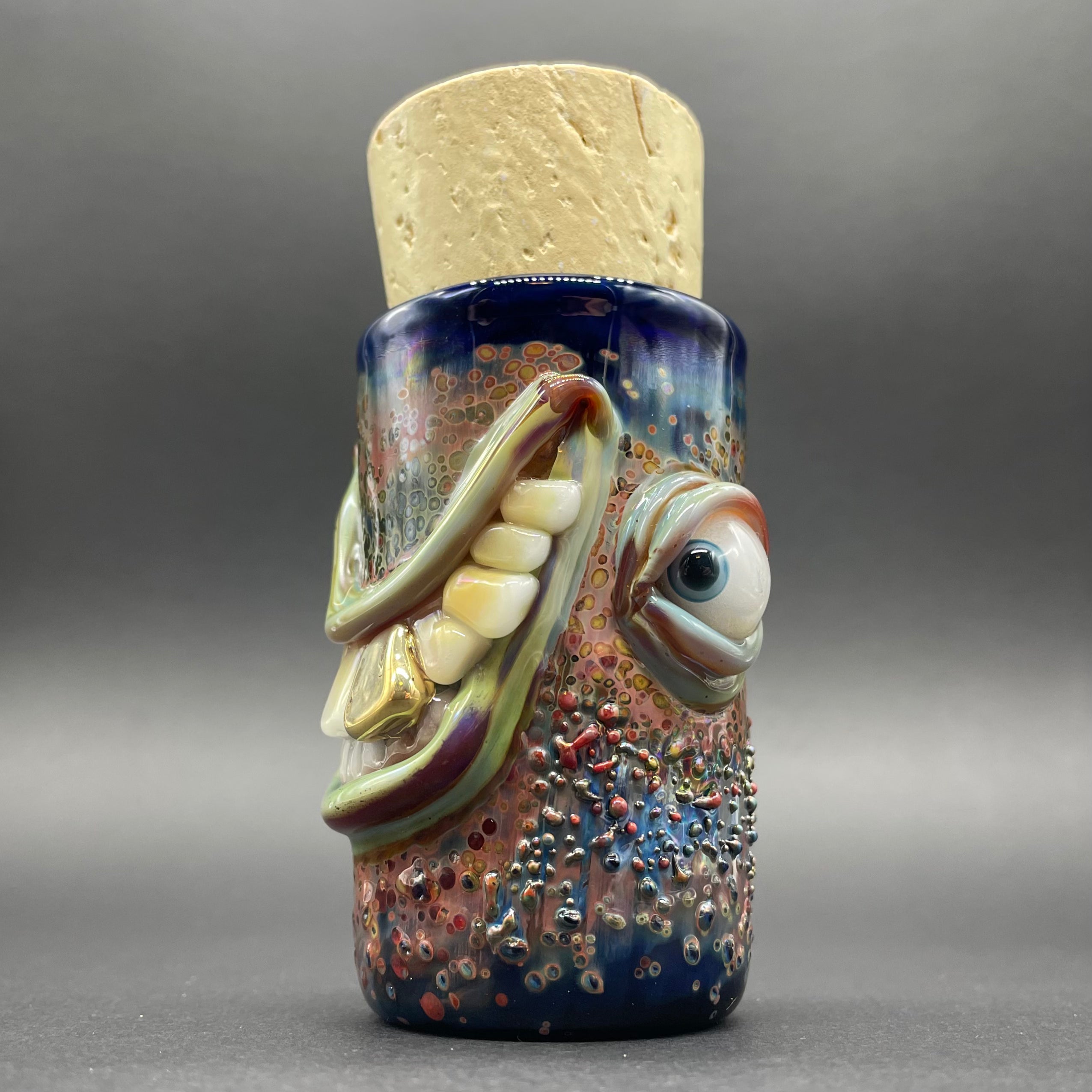 Cyclops Cork Jar with Side Eye Design - Aesthetic Kitchen Storage for Spices, Coffee, Tea & More