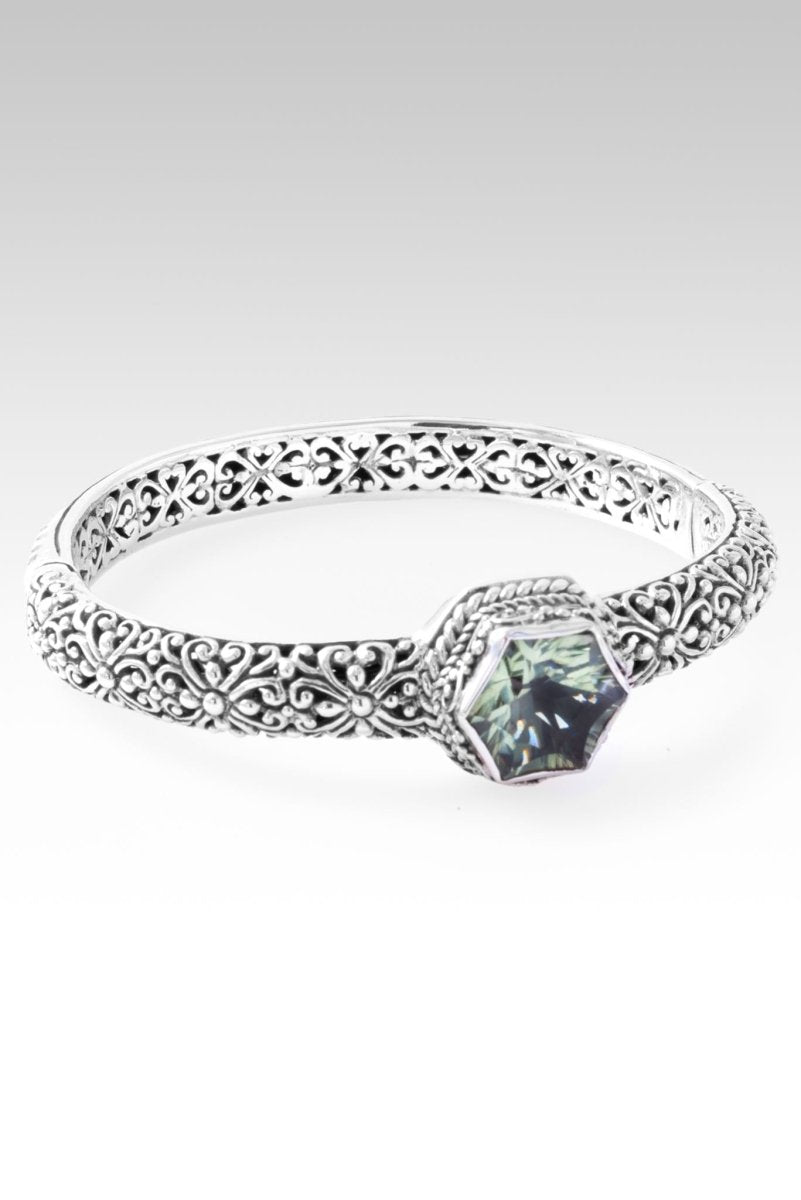 Prasiolite Gemstone Bangle Bracelet - Elegant Handmade Jewelry for Women | Perfect for Everyday Wear & Special Occasions