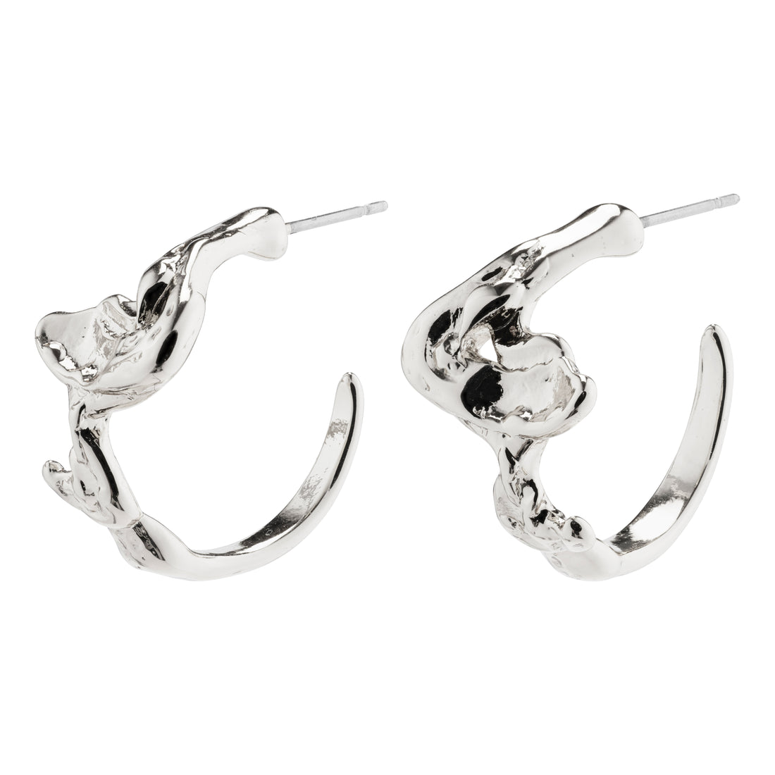 Pilgrim Tess Hoops - Sterling Silver Plated Earrings for Women | Trendy Boho Jewelry for Everyday Wear & Special Occasions