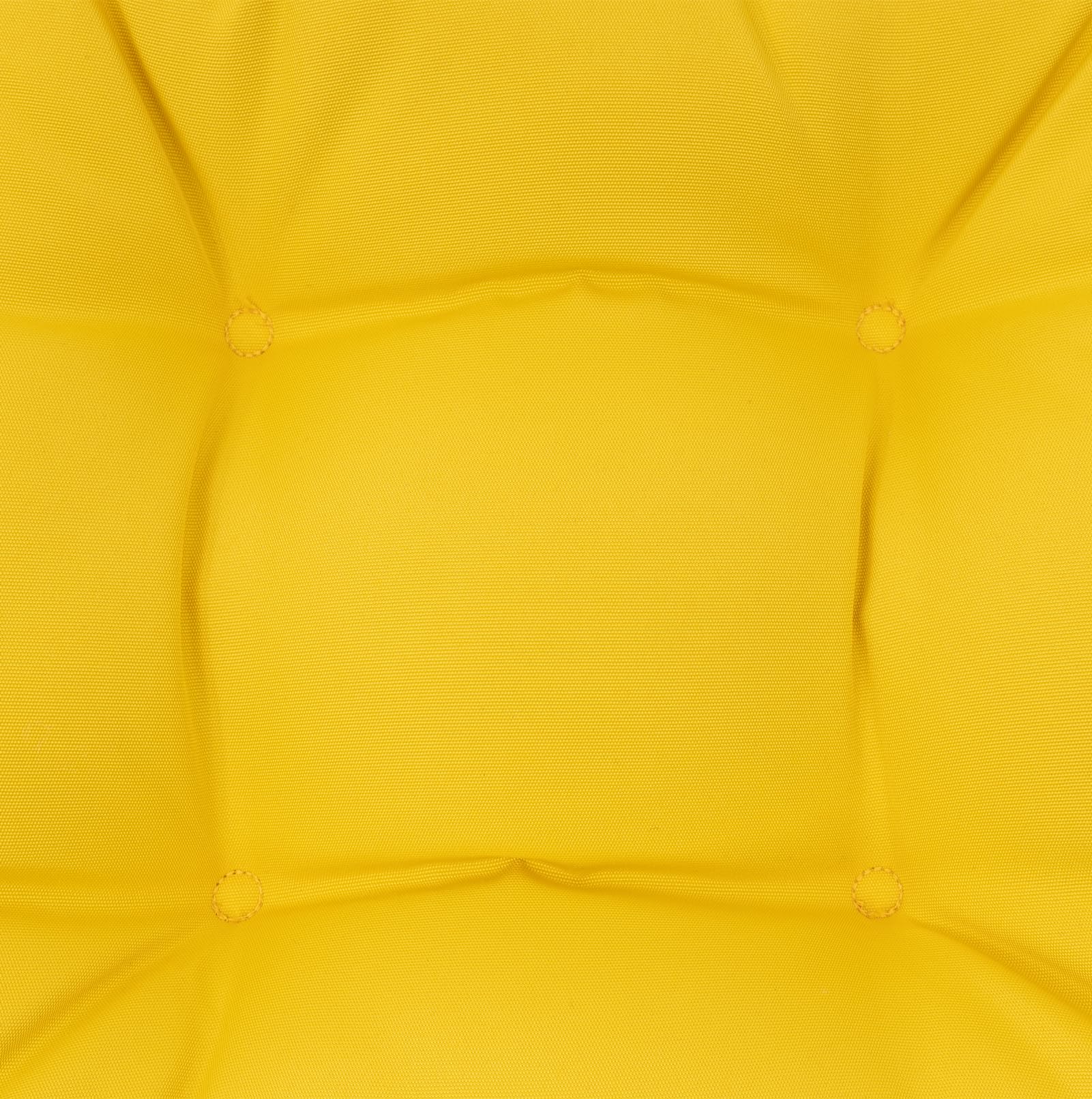 QILLOWAY Outdoor Seat & Back Chair Cushion Set of 2 - Tufted Pillow Covers for Patio Furniture, Spring Summer Seasonal Replacement (Yellow) | Perfect for Garden, Poolside & Deck Chairs