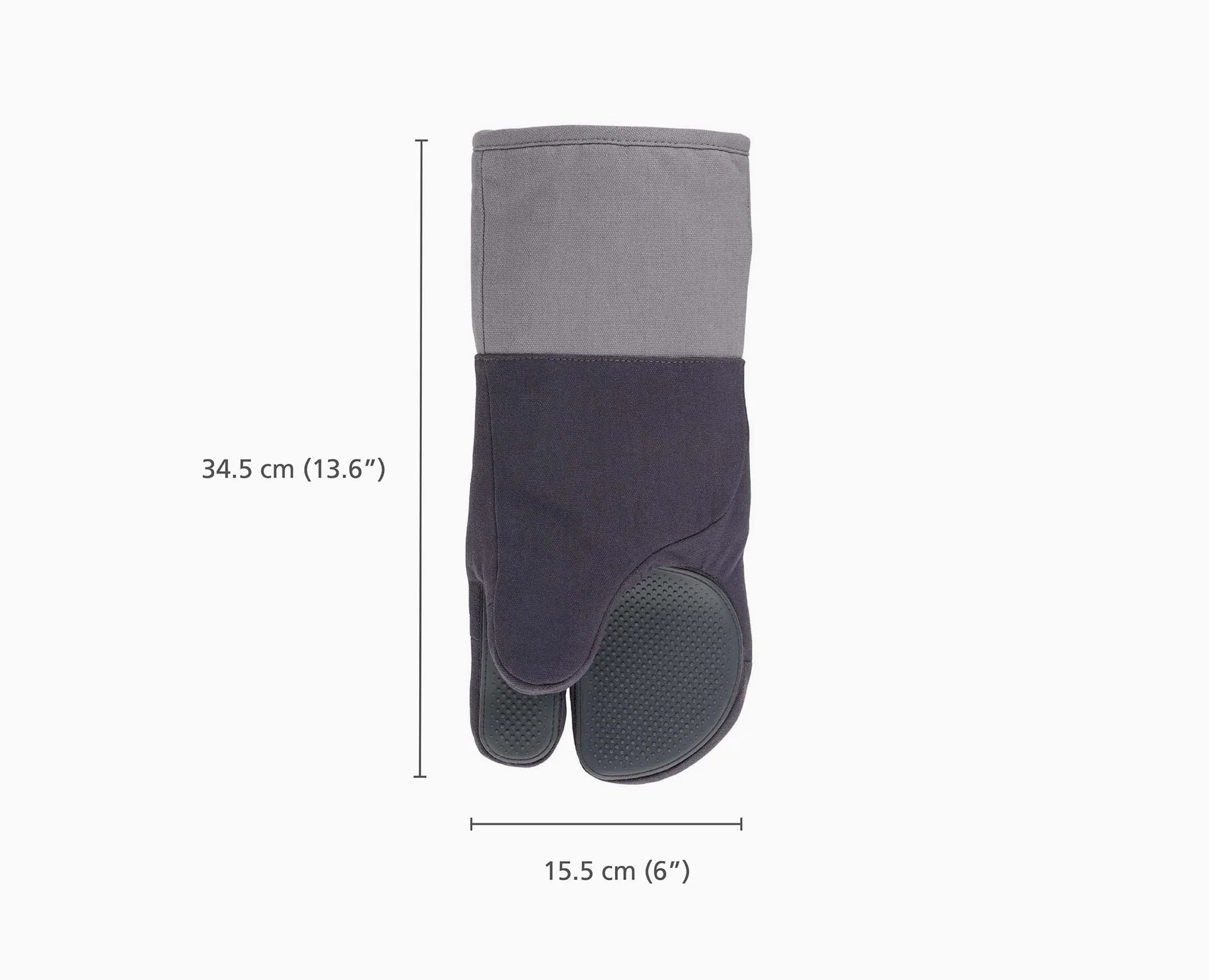 Pinch™ Easy Grip Single Grey Oven Mitt - Heat Resistant Kitchen Glove for Baking, Grilling & Cooking (Left or Right Hand)