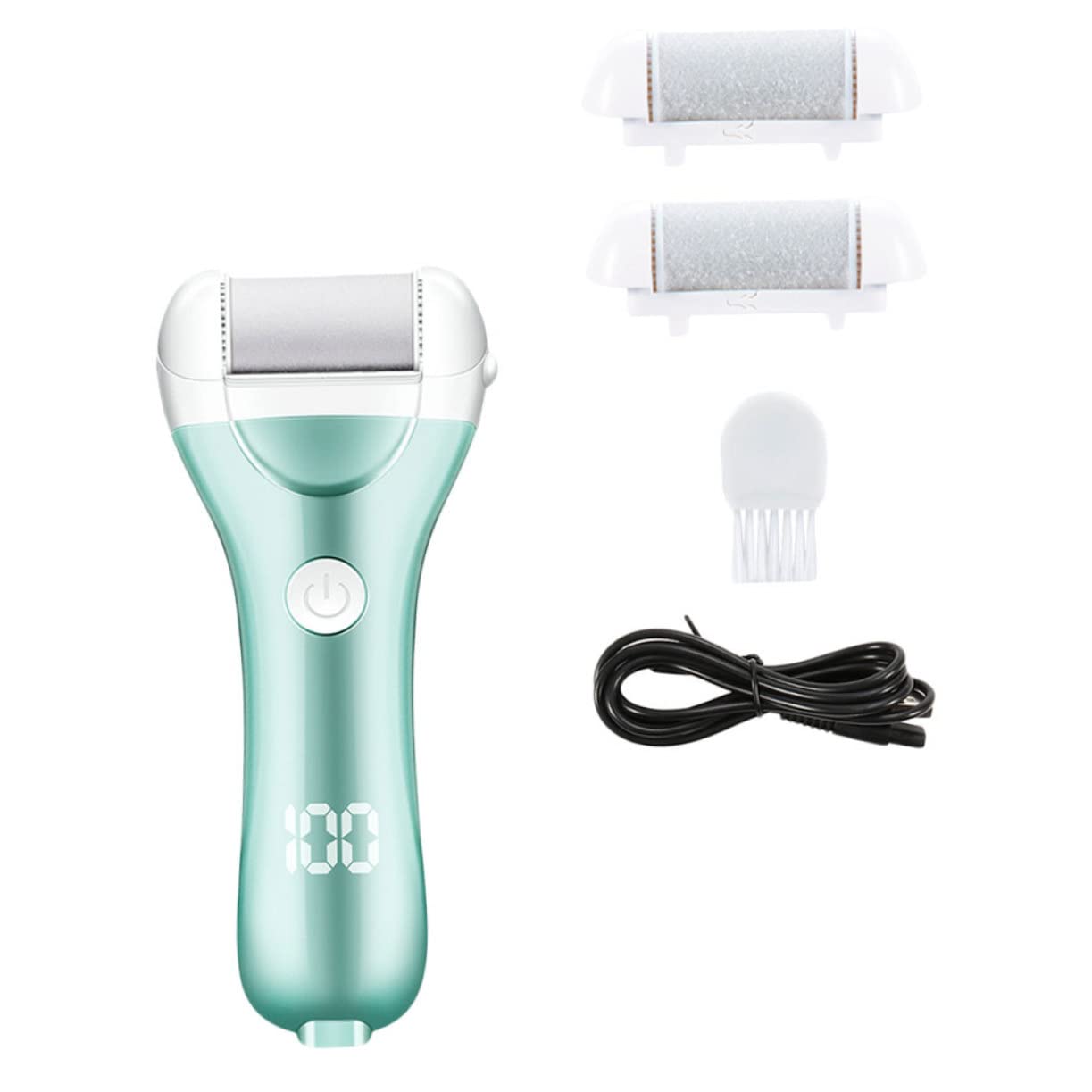 FRCOLOR Rechargeable Electric Foot Grinder - Professional Pedicure Tool for Callus Removal, Dead Skin Exfoliation & Foot Care - Portable Foot File Machine for Home & Salon Use (Great Gift for Women & Men)