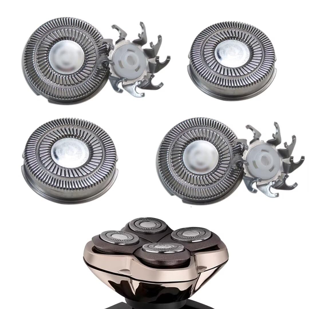 4 Pack Replacement Shaver Heads for Skull Shaver Pitbull Gold PRO - Compatible Replacement Blades for Men's Electric Shaver - Perfect for Travel, Home & Office Use