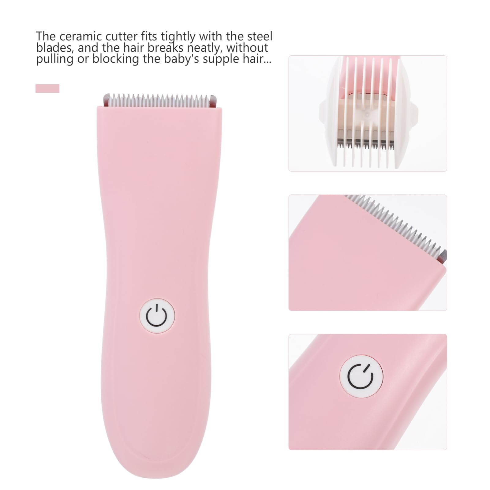 NOLITOY Rechargeable Baby Hair Clipper - Quiet Trimmer for Boys & Girls with Soft Round Teeth & Sleep Mode - Perfect for Home Haircuts & Sensitive Skin