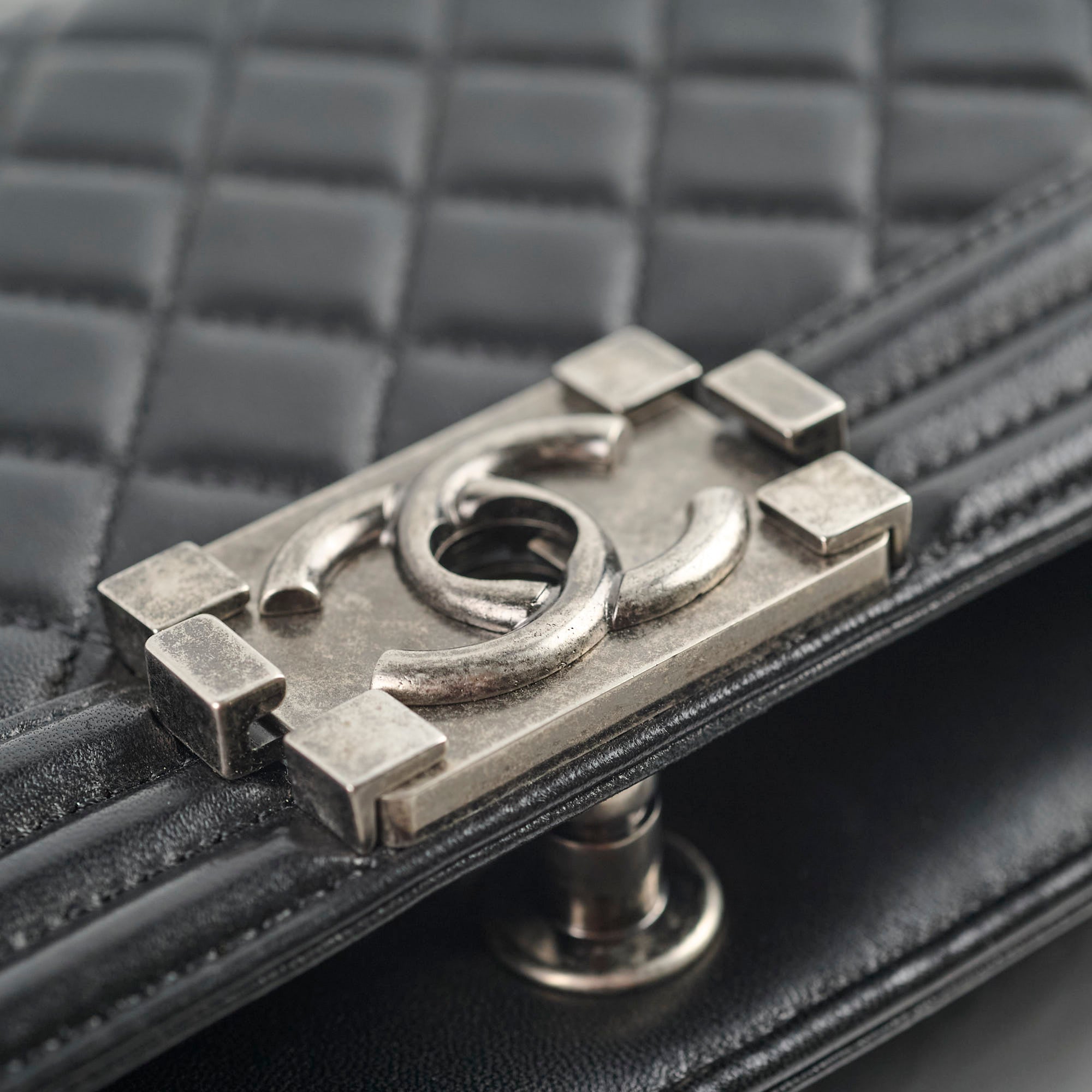 Chanel Old Medium Boy Bag in Black - Luxury Quilted Leather Crossbody Bag for Women | Perfect for Evening Events, Parties & Date Nights
